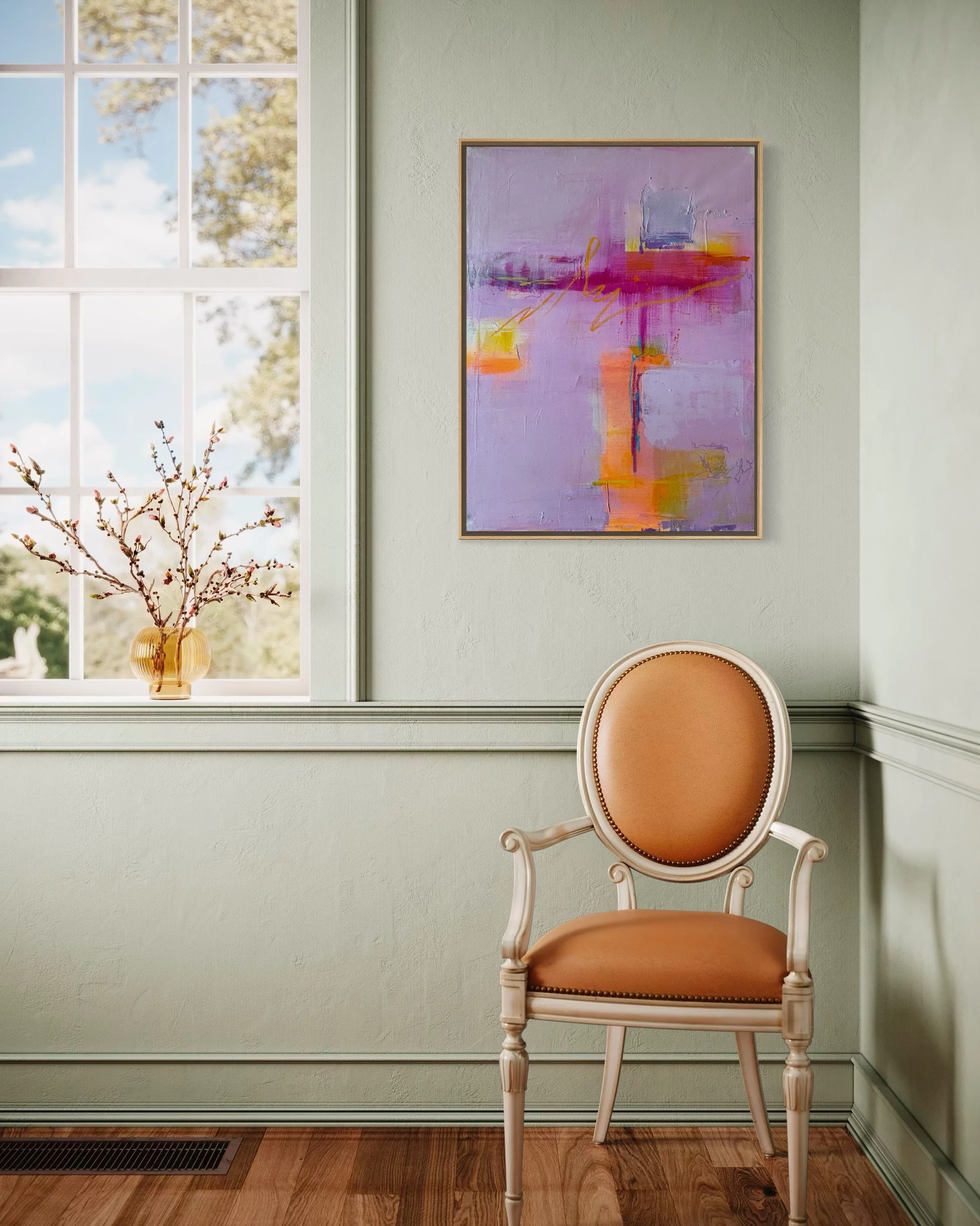 Soft Awakening, 2025 - mixed media on canvas, 80x60 cm