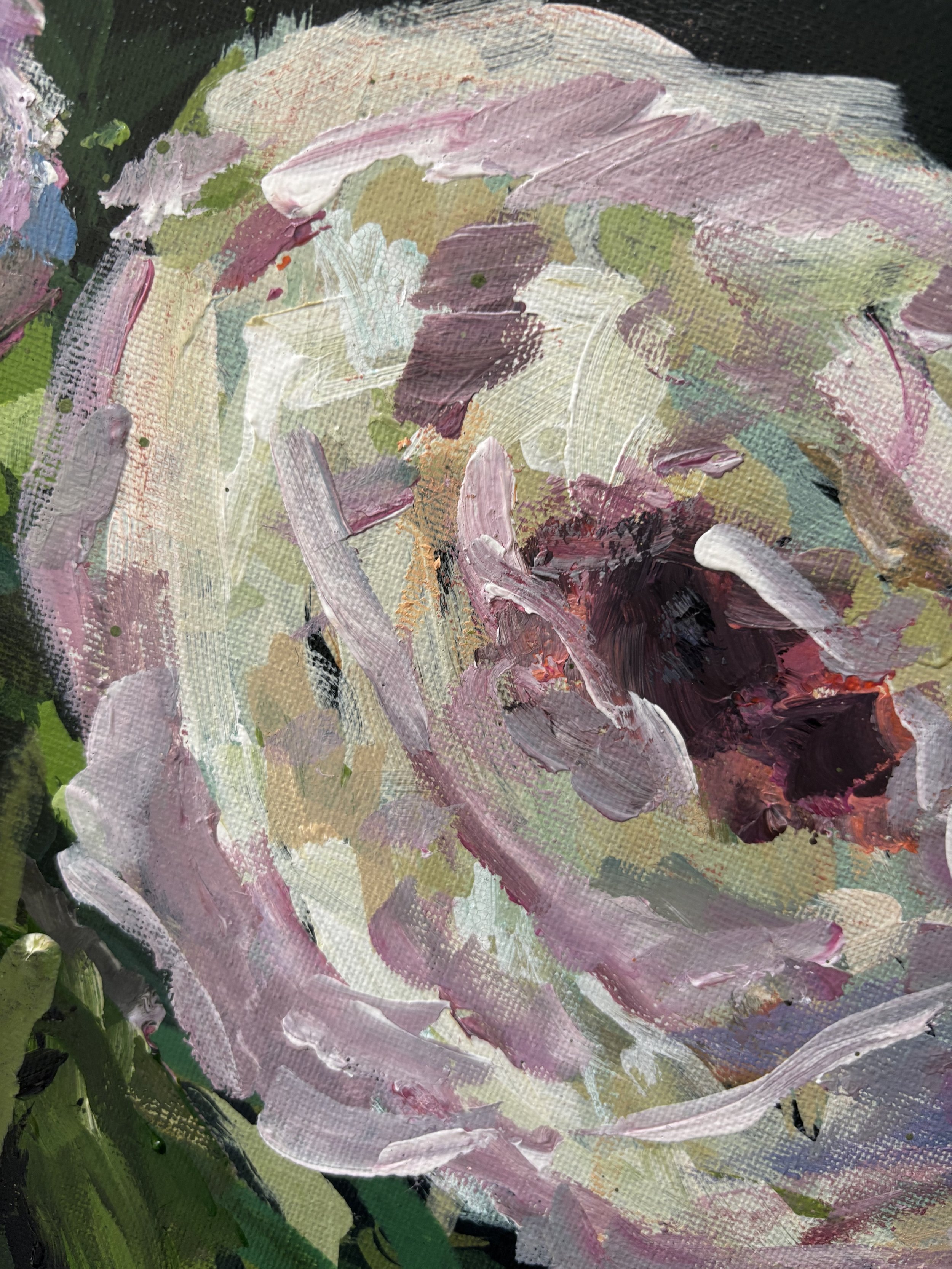 A Strange Encounter, 2024 - acrylic on paper, 30x40 cm