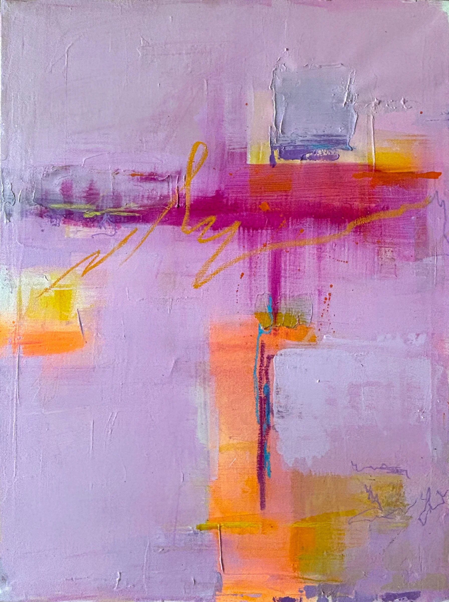 Soft Awakening, 2025 - mixed media on canvas, 80x60 cm