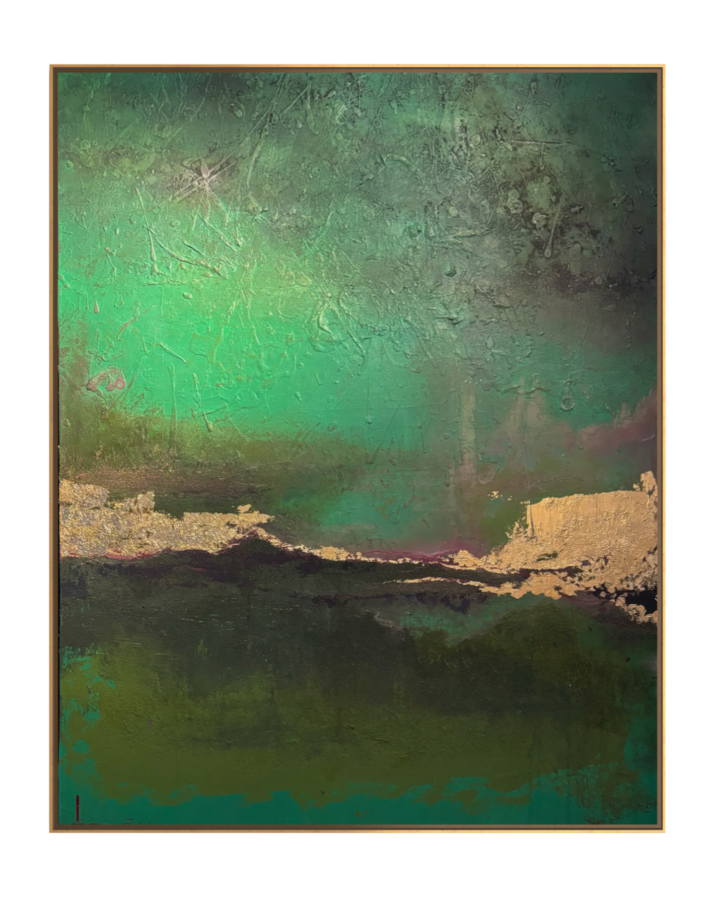 Golden Hour, 2025 - mixed media on canvas, 150x120 cm