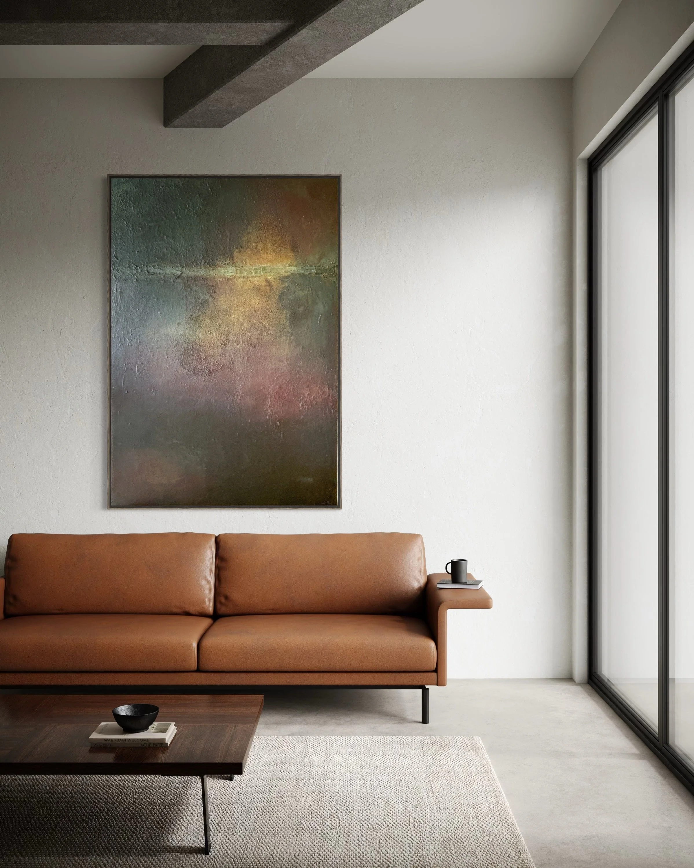 Under The Surface - mixed media on canvas, 2025, 130x90 cm