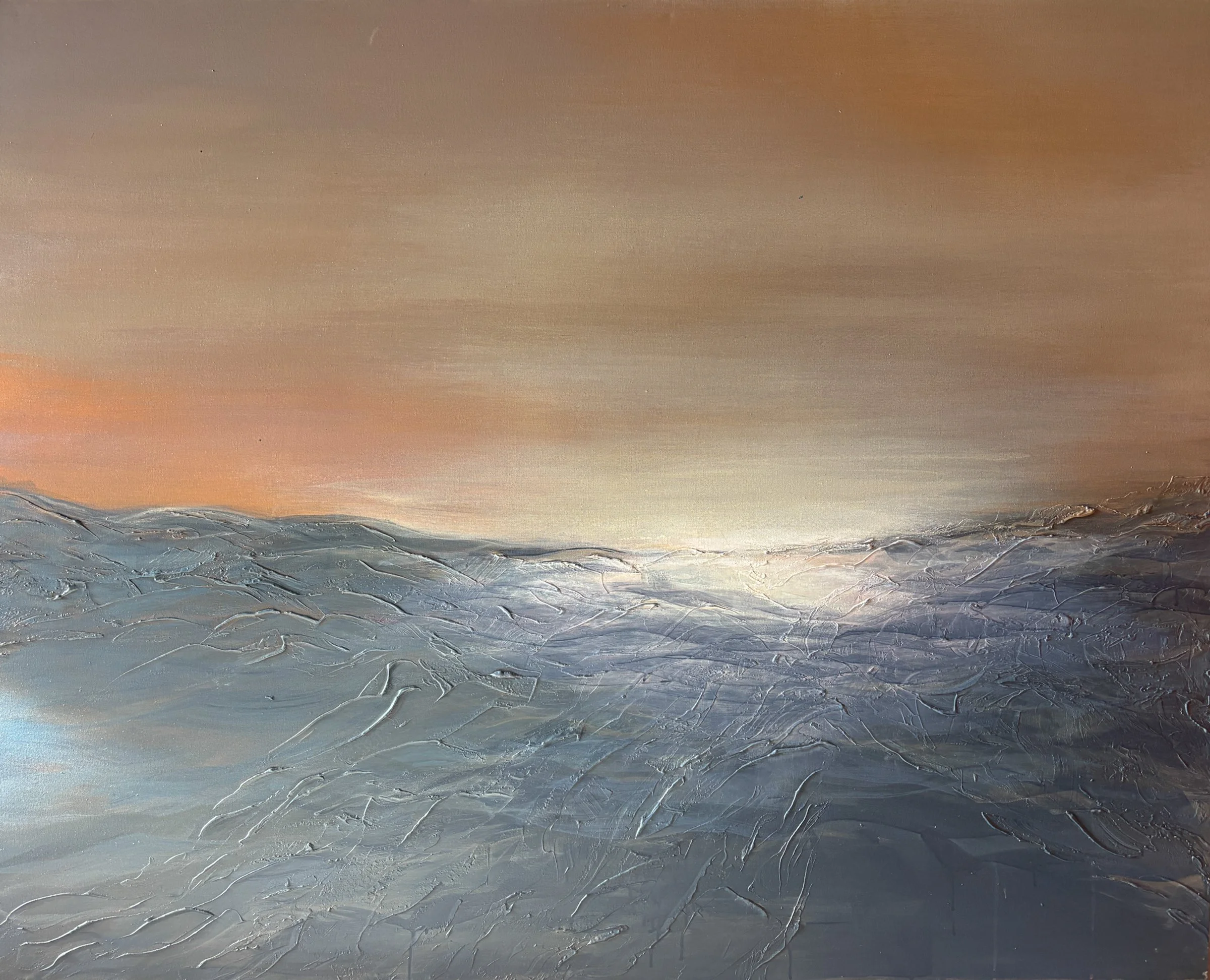 Laut Senja - mixed media on canvas, 2026, 120x150 cm