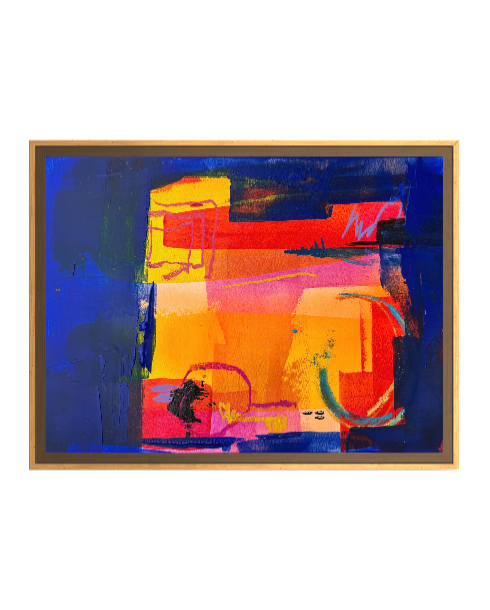 The Space Between, 2025 - mixed media on paper, 30x40 cm