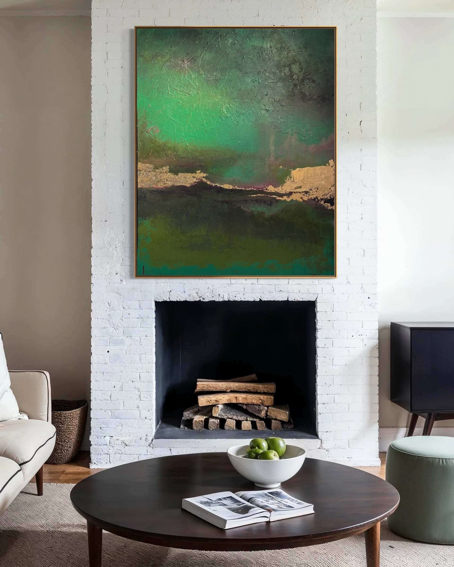 Golden Hour, 2025 - mixed media on canvas, 150x120 cm