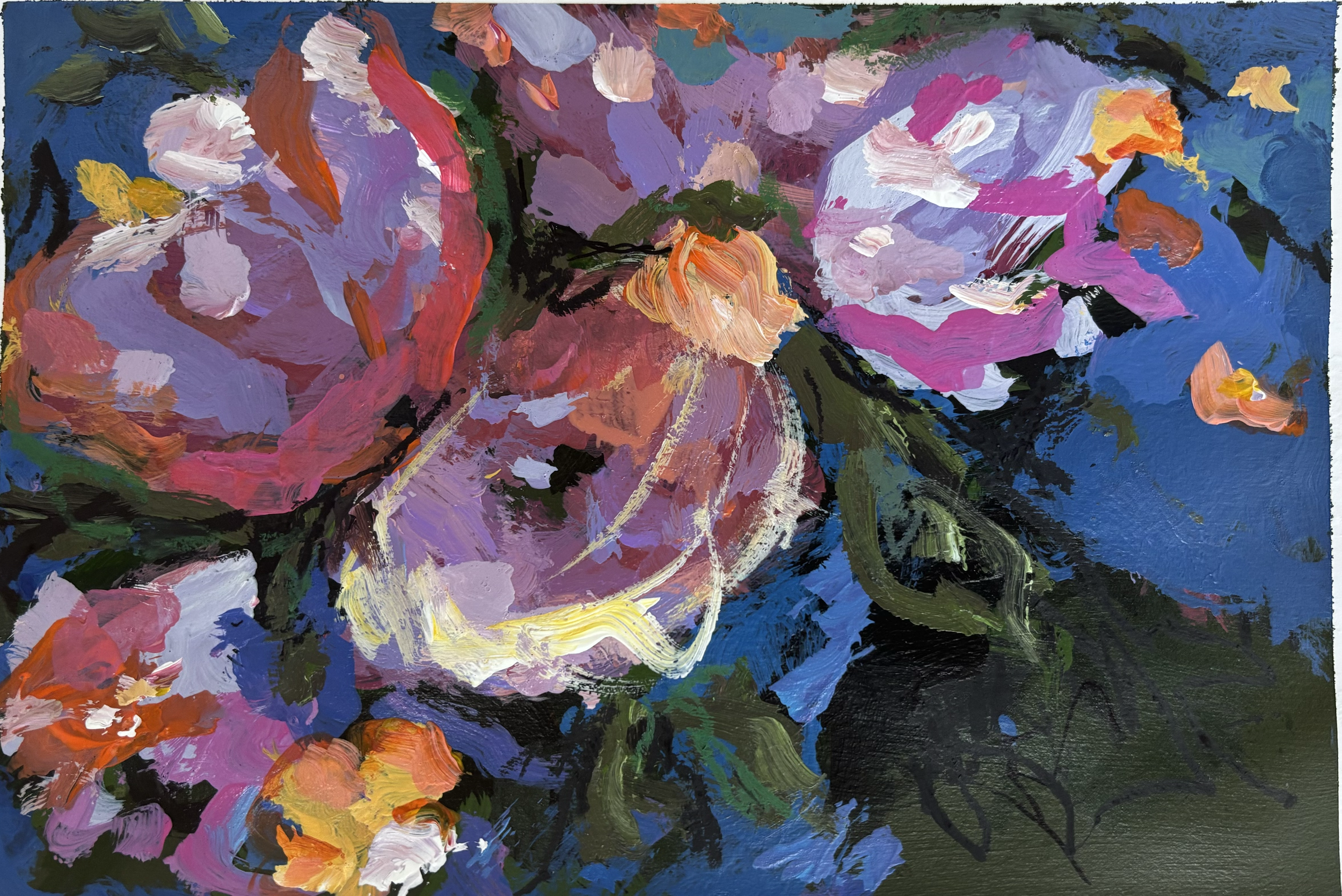 Freedom, 2024 - mixed media on paper, 30×40 cm