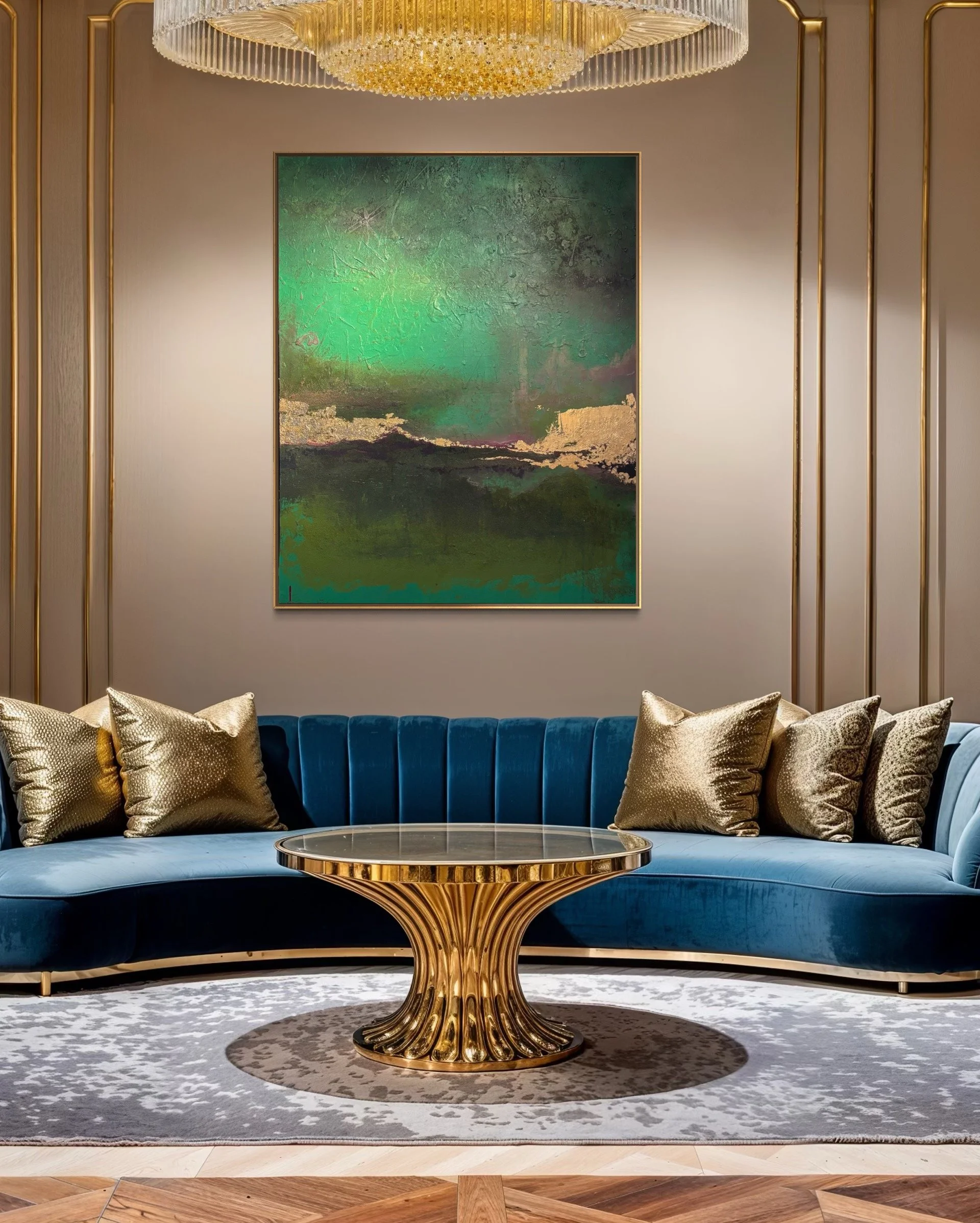 Golden Hour, 2025 - mixed media on canvas, 150x120 cm