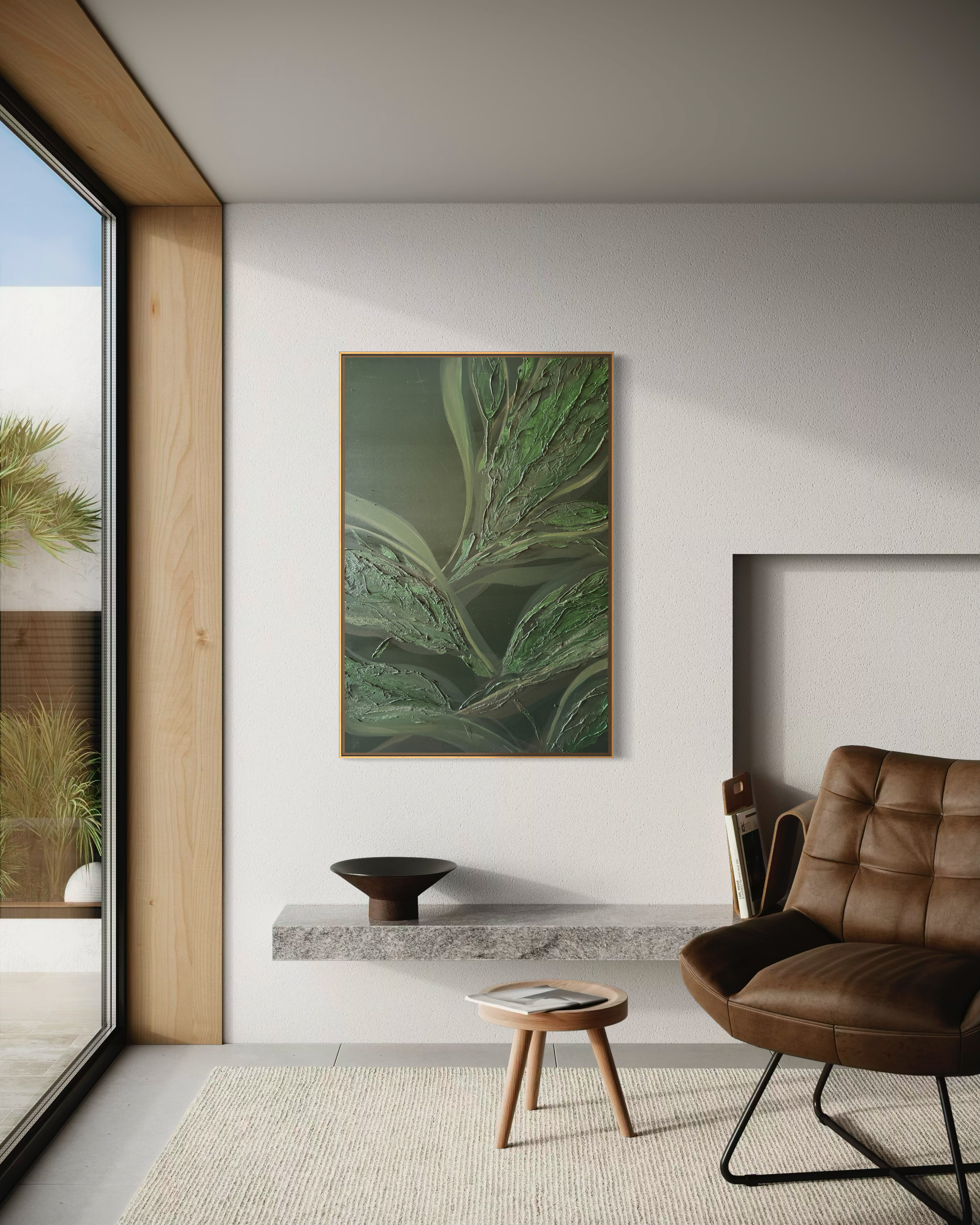 Hijau - mixed media on canvas, 2026, 120x80 cm