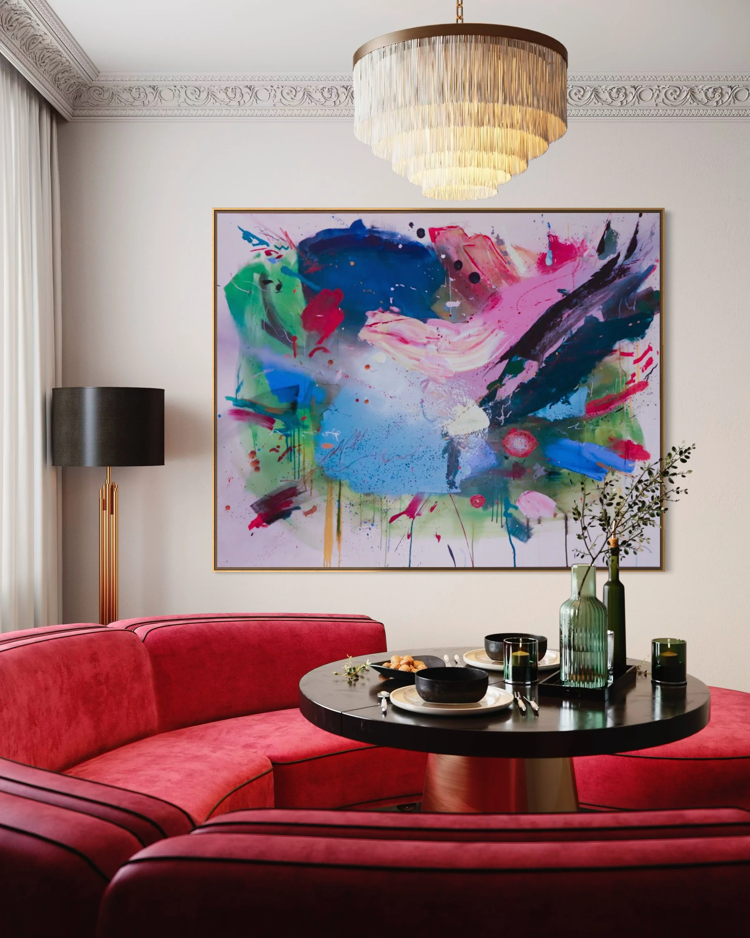 A Beautiful Mess, 2024 - mixed media on canvas, 120x150 cm