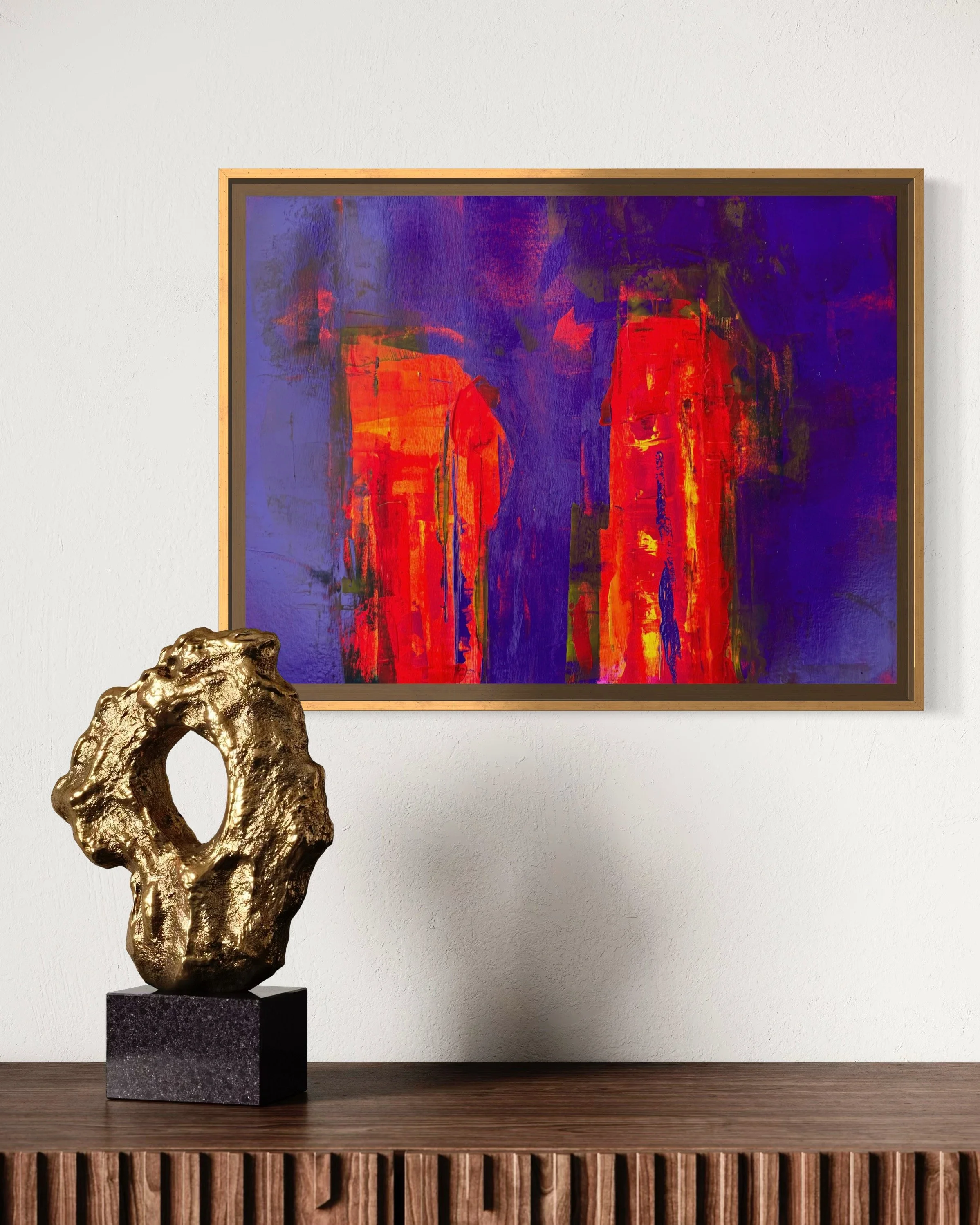 Ember Dusk, 2025 - mixed media on paper, 30x40 cm