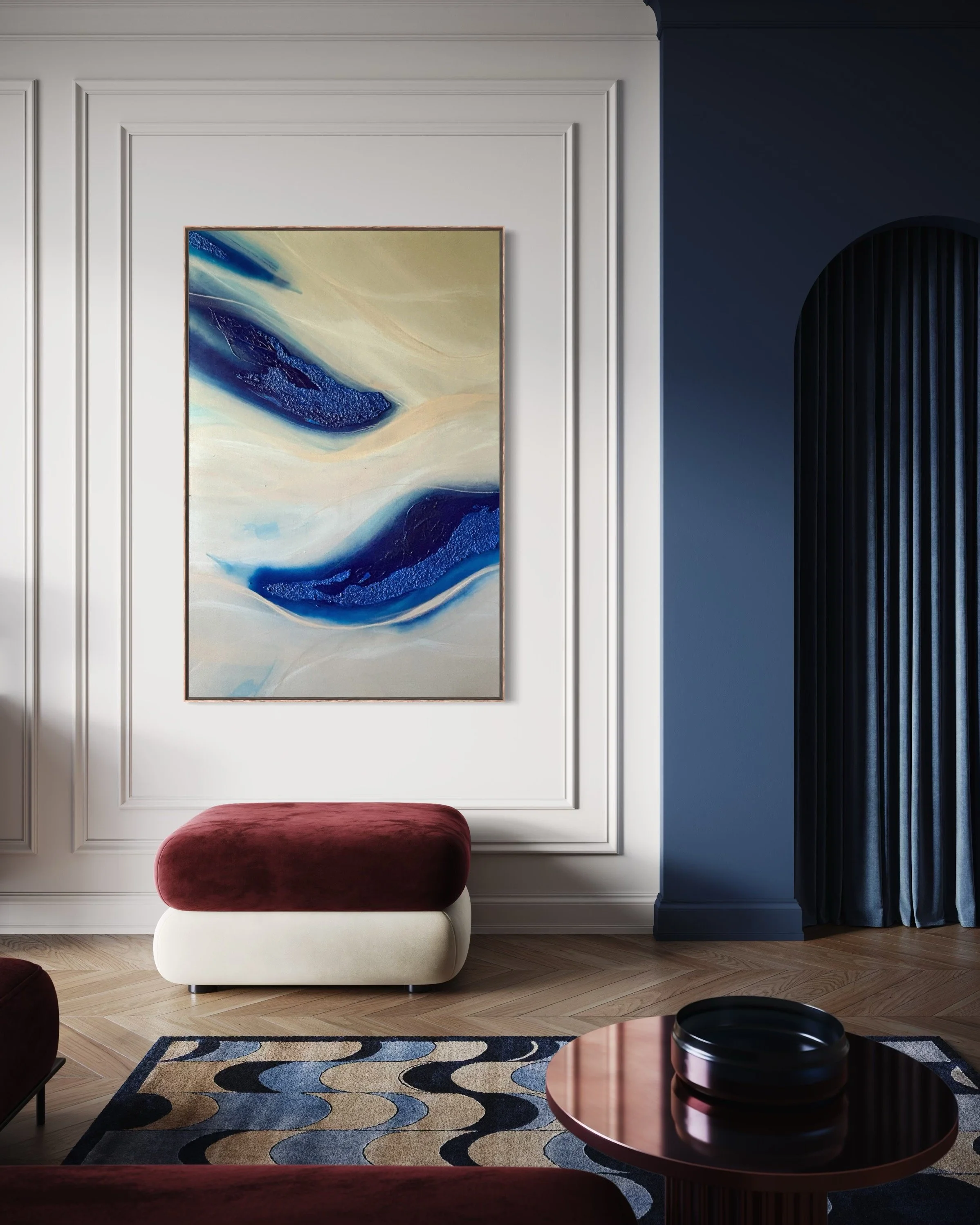 Bumi Nila - mixed media on canvas, 2025, 150x100 cm