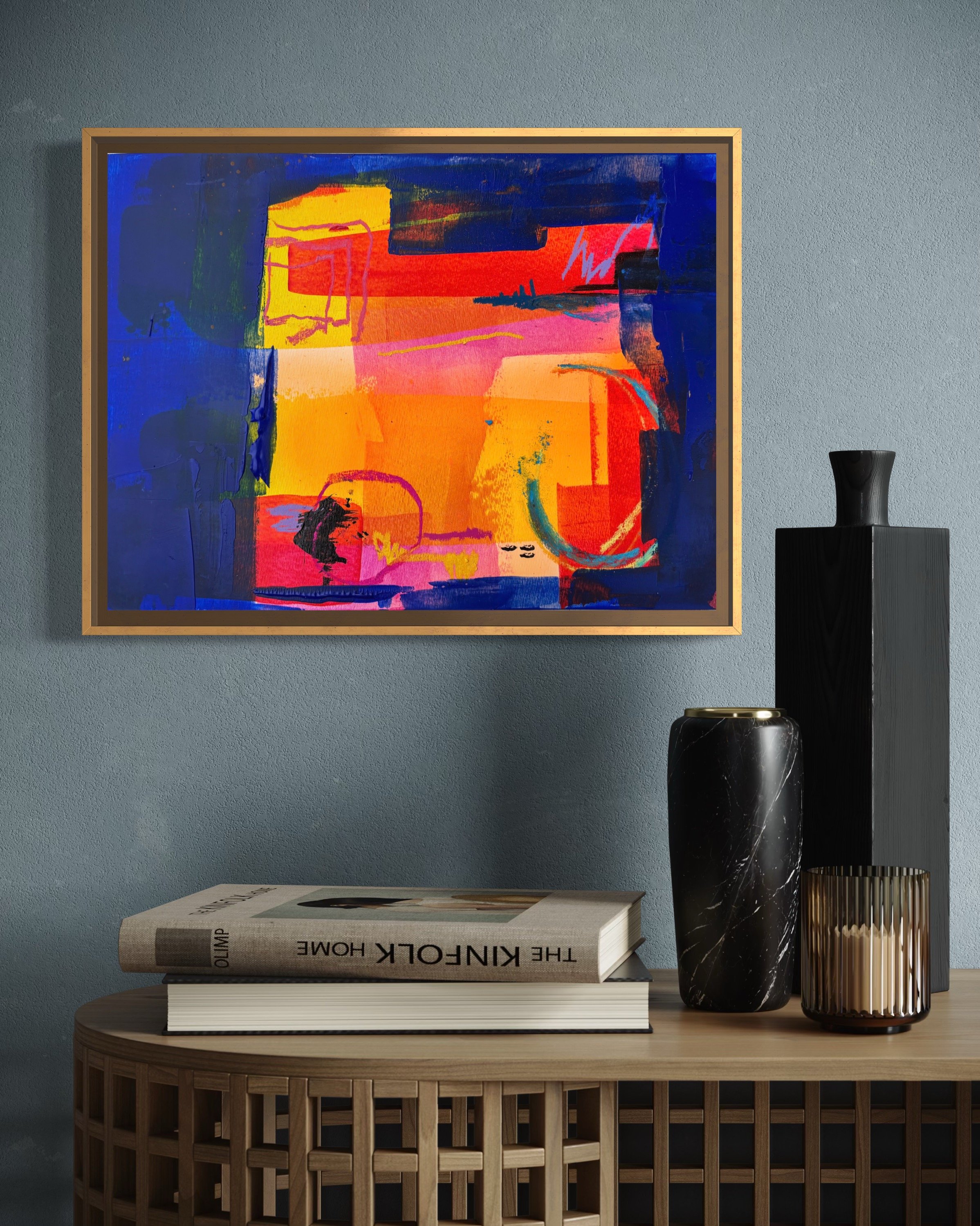 The Space Between, 2025 - mixed media on paper, 30x40 cm