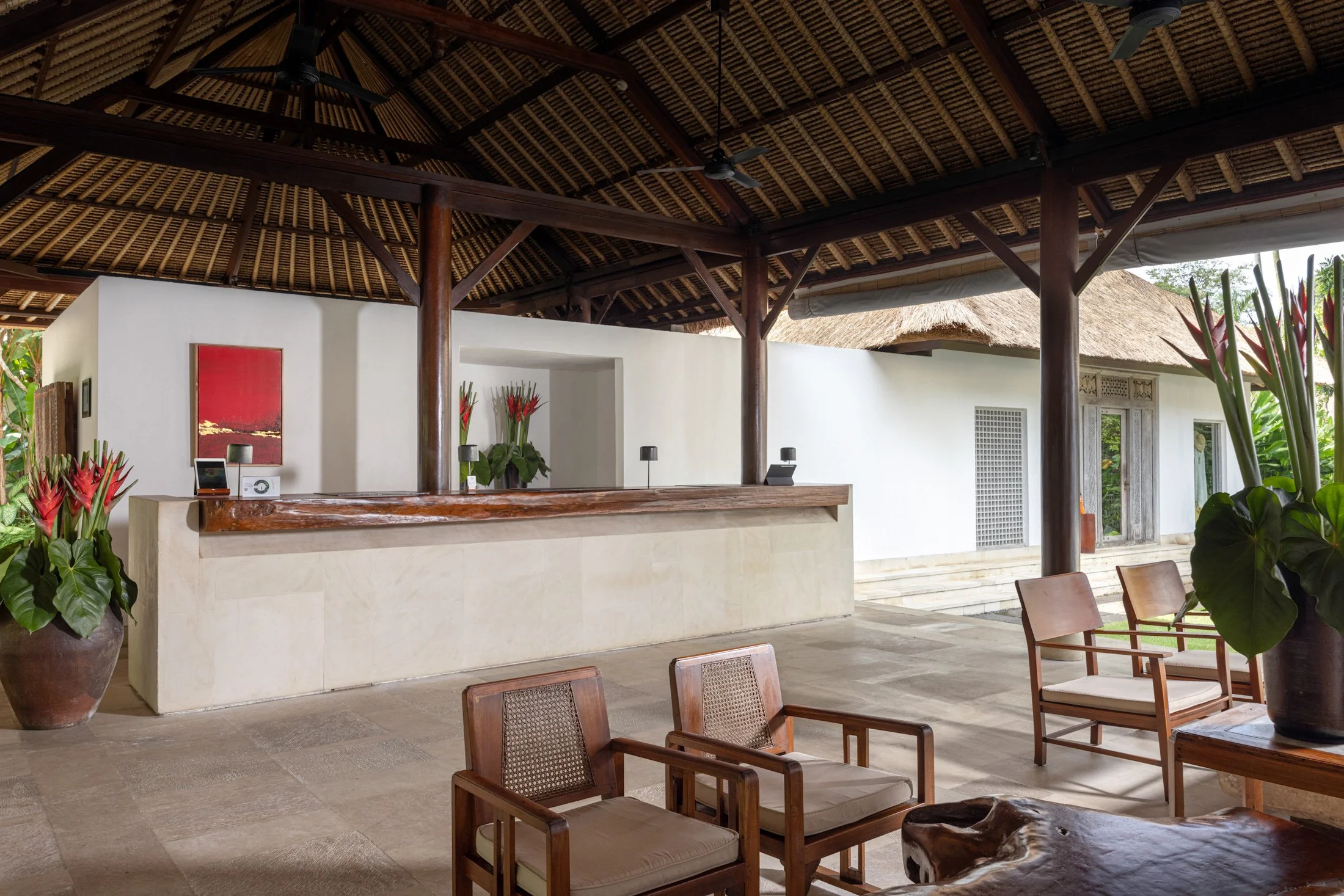 Original abstract art by Janne de Boer at COMO Uma Ubud luxury hotel, Bali