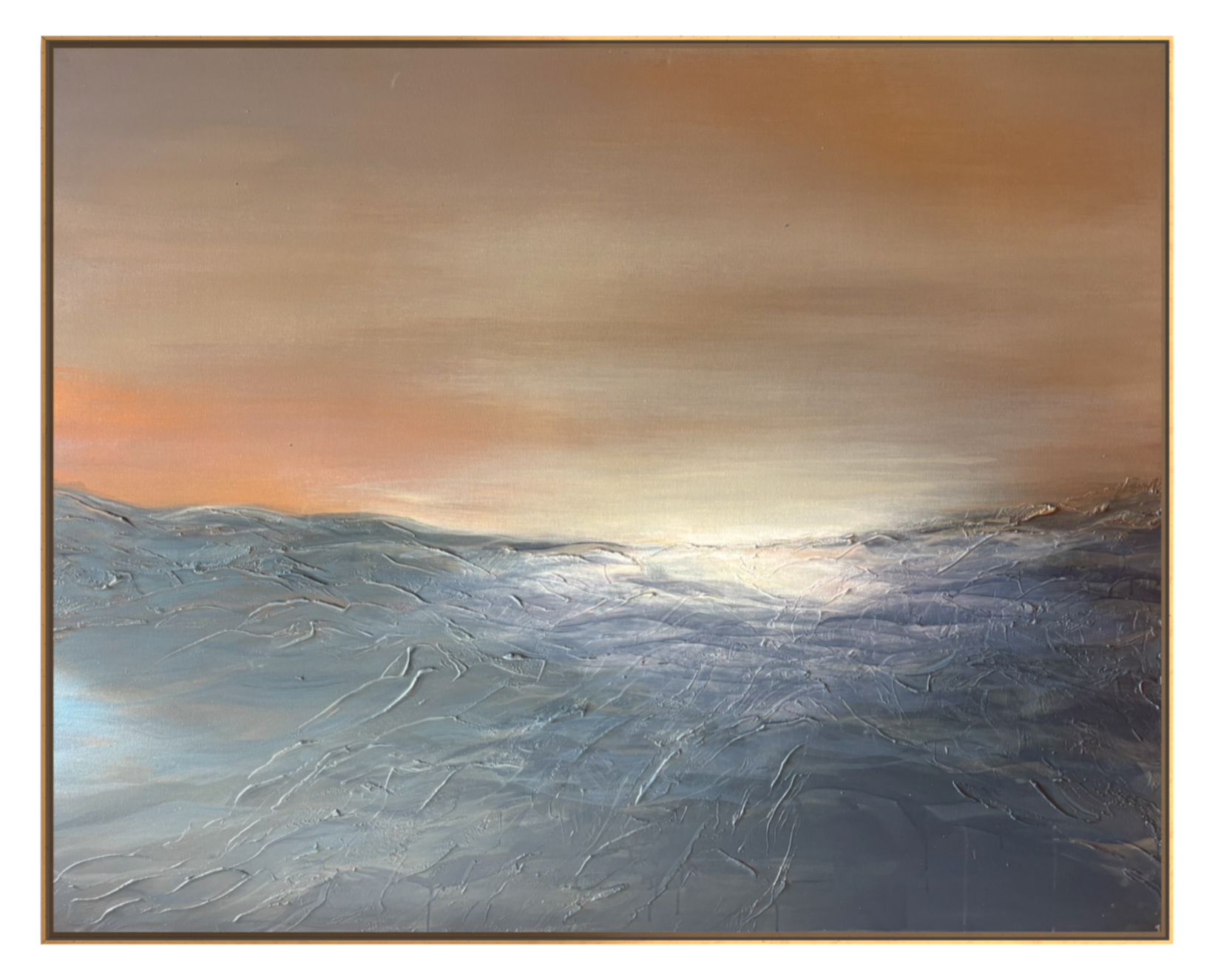 Laut,  an original painting by Janne de Boer, mixed media on canvas.