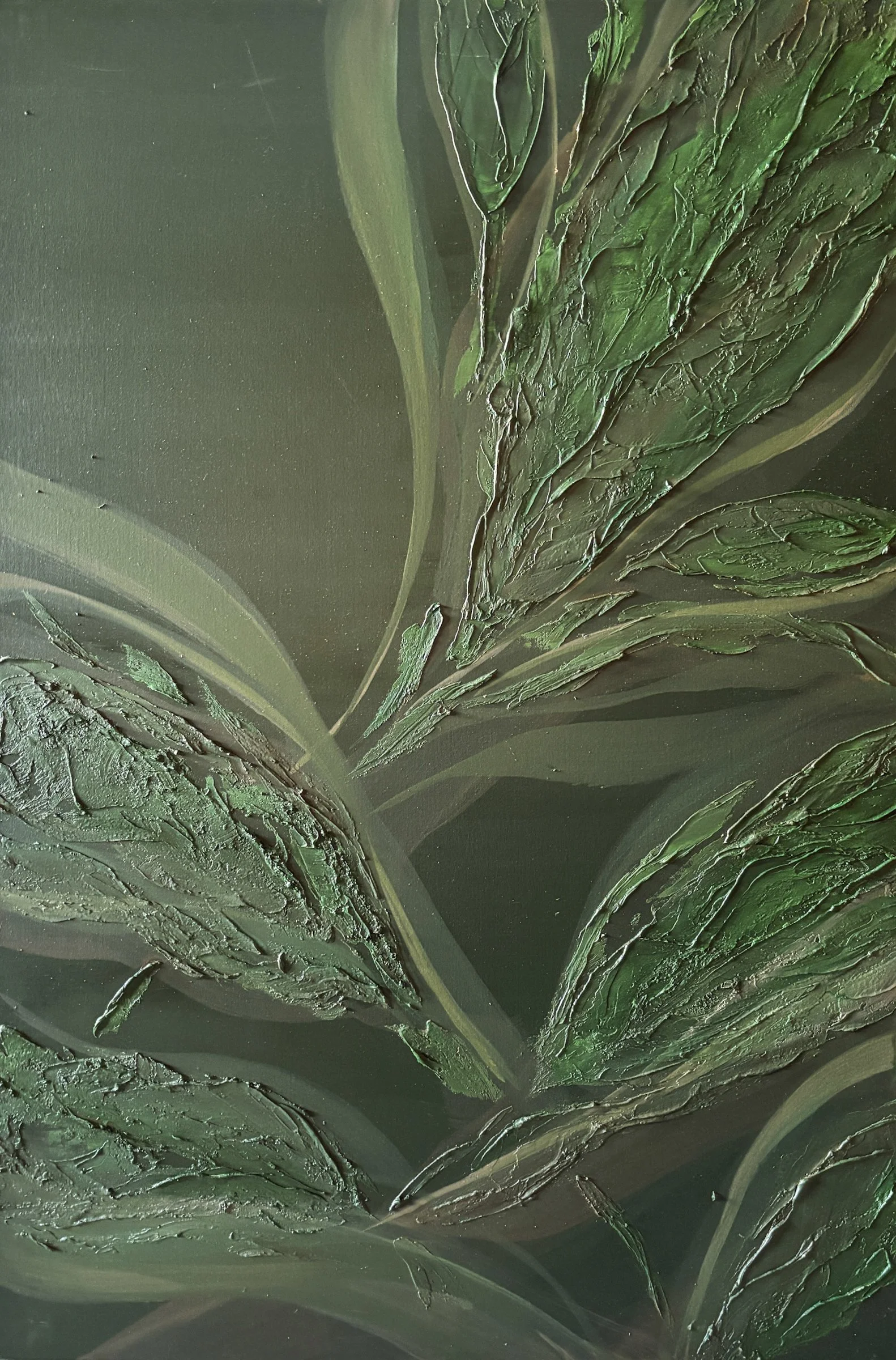 Hijau - mixed media on canvas, 2026, 120x80 cm