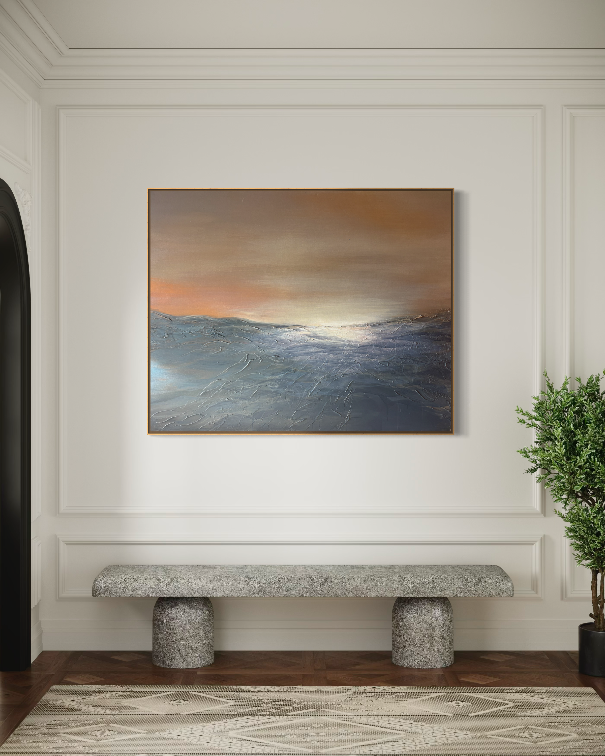 Laut Senja - mixed media on canvas, 2026, 120x150 cm