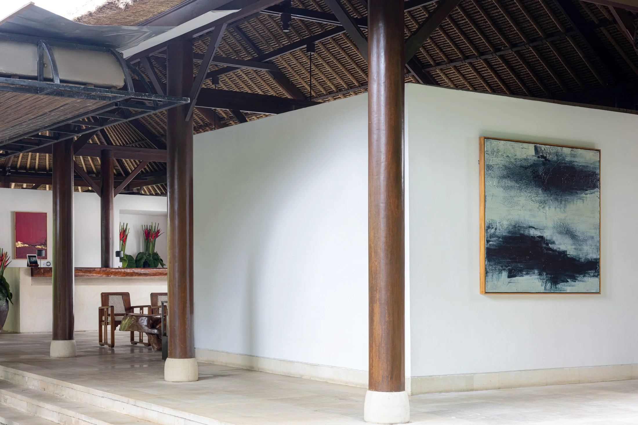 Where We Part by Janne de Boer installed in the COMO Uma Ubud lobby, Bali