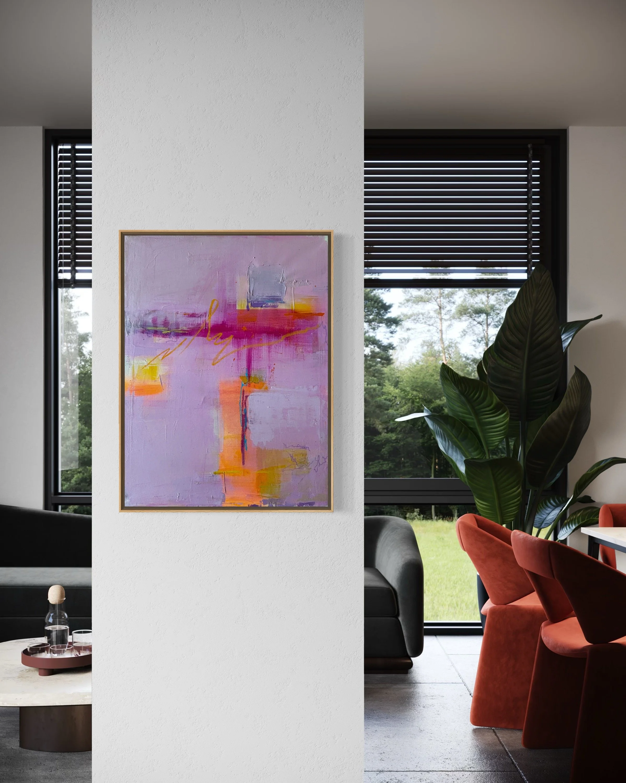 Soft Awakening, 2025 - mixed media on canvas, 80x60 cm