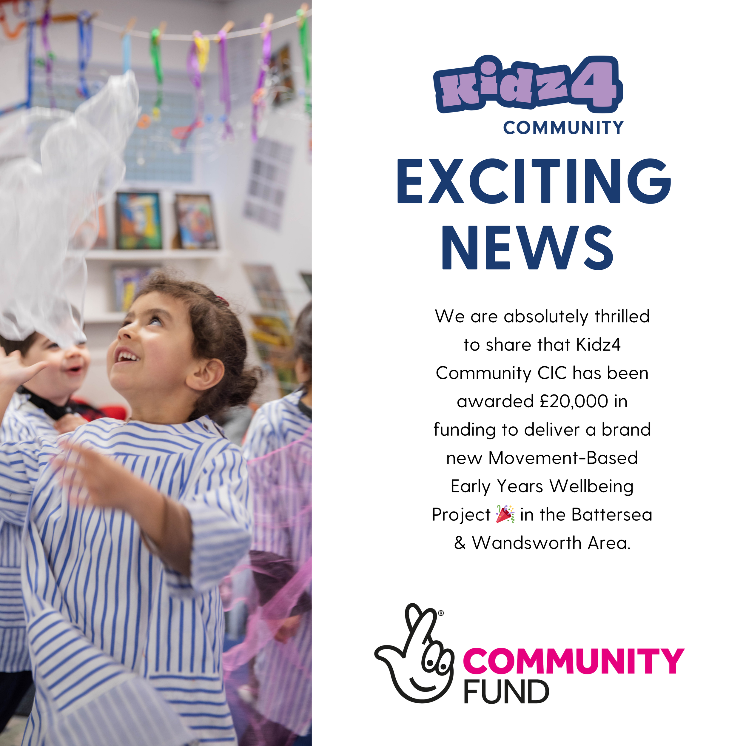 🎉 Kidz4 Community CIC Awarded £20,000 National Lottery Funding