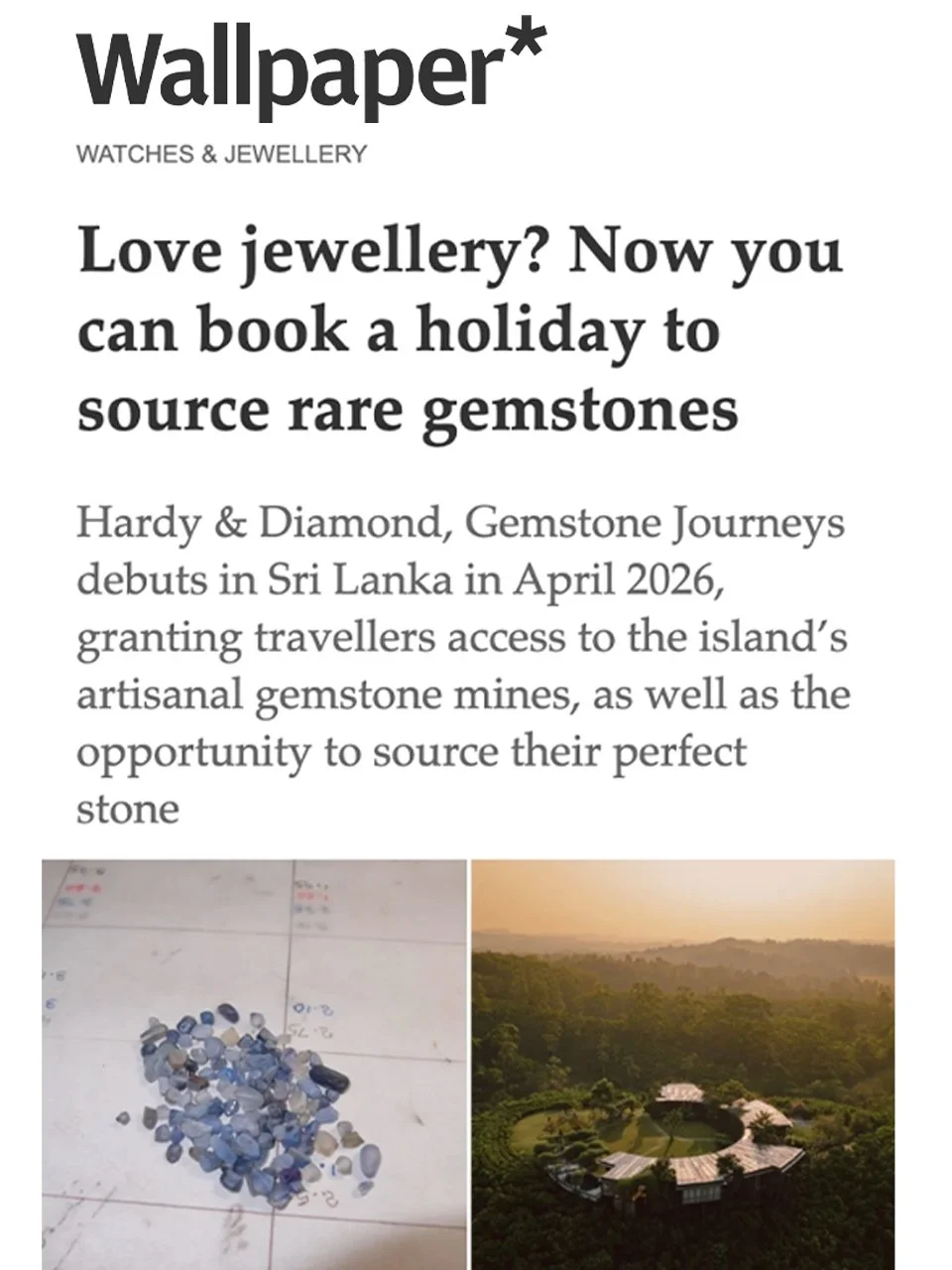 Love jewellery? Now you can book a holiday to source rare gemstones