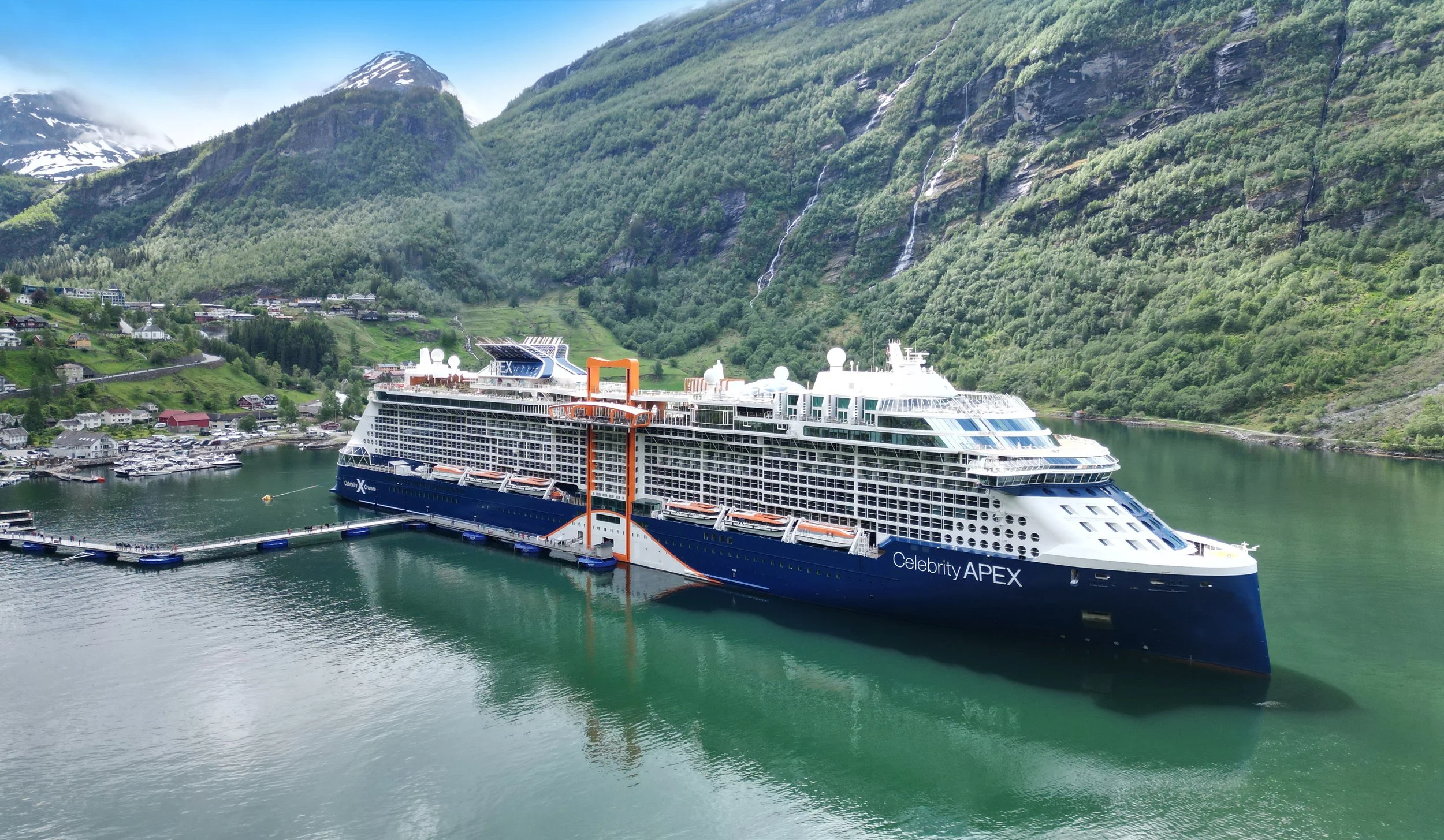 Celebrity Apex docked in Norway, Celebrity promotion with onboard credit, family vacation,