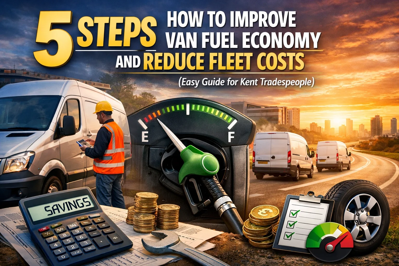 [HERO] 5 Steps How to Improve Van Fuel Economy and Reduce Fleet Costs (Easy Guide for Kent Tradespeople)