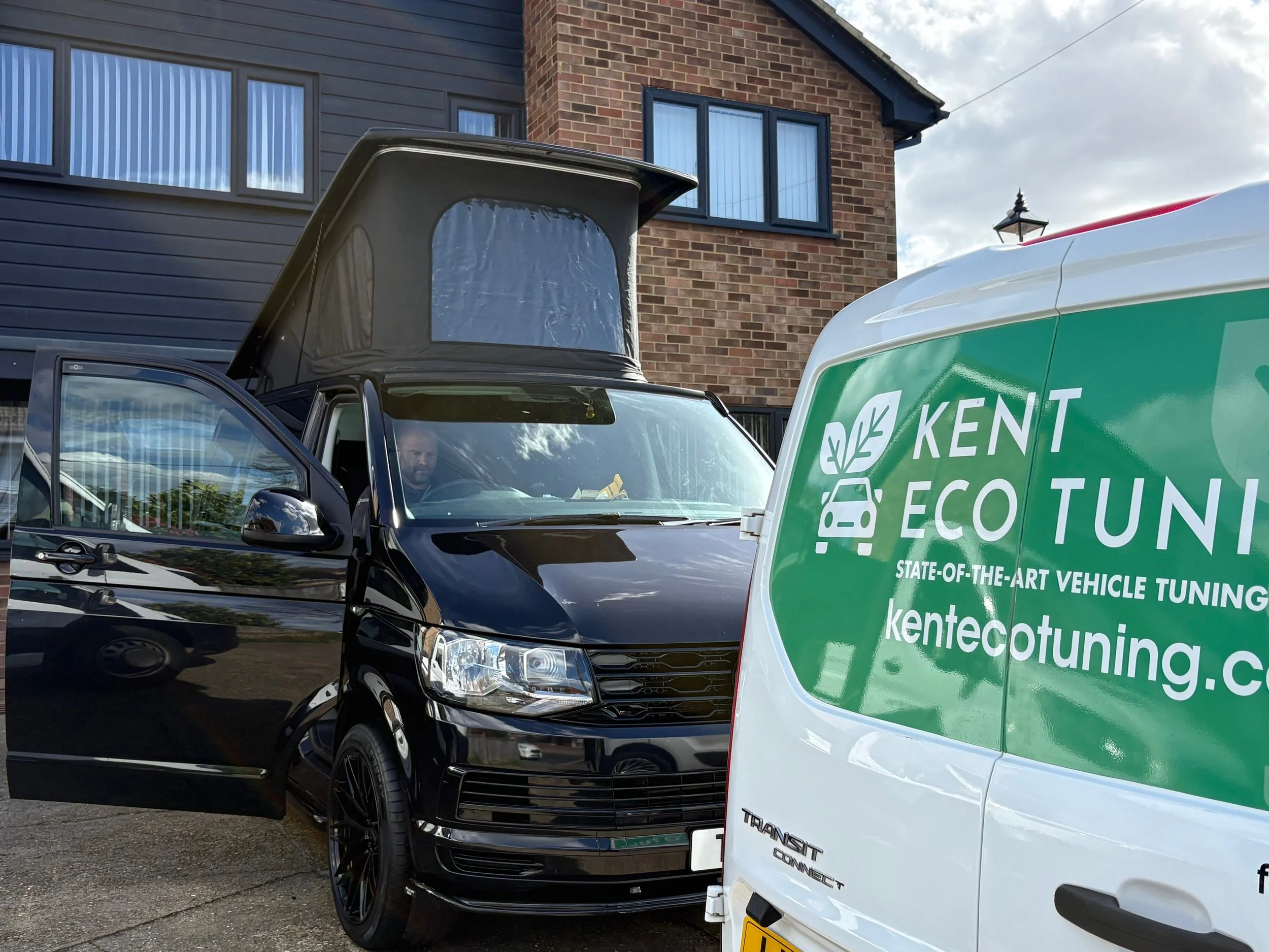 Kent Eco Tuning mobile service van parked on a residential street in Faversham, ready for an ECU remap.