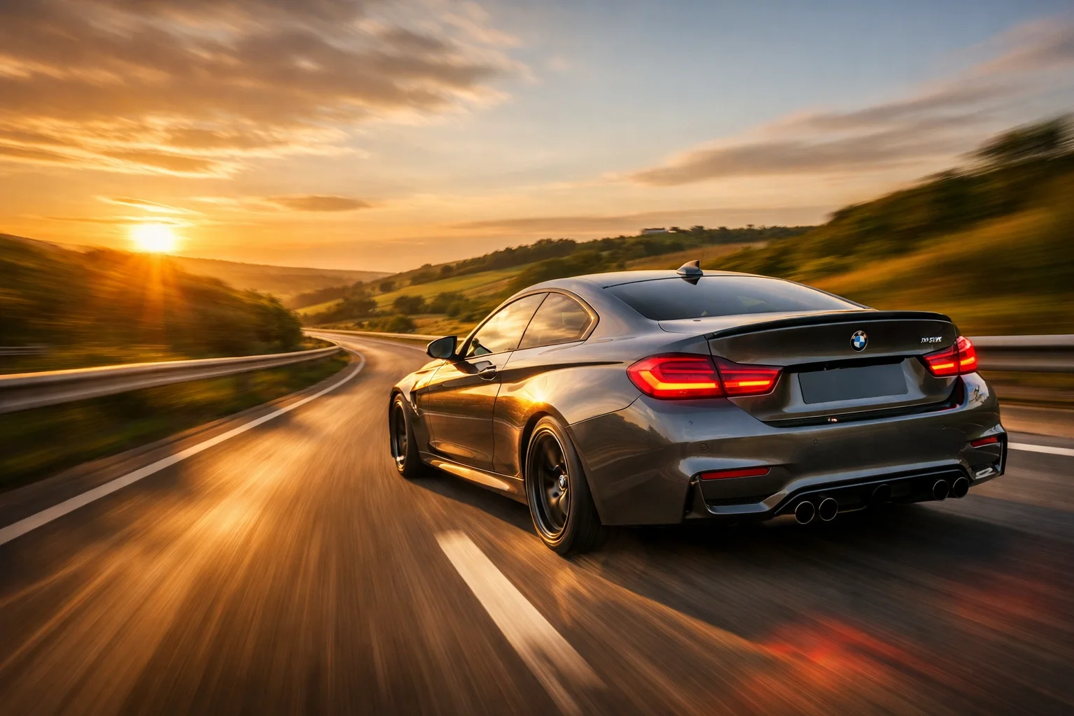 Car tuning in Sittingbourne - performance vehicle driving on a Kent dual carriageway after a Stage 1 remap.