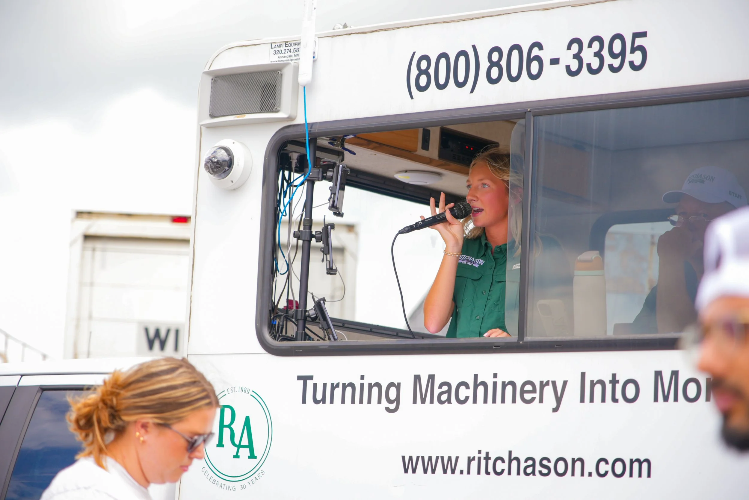 On the block at Ritchason Auctioneers Inc — calling bids, setting the pace, and moving heavy equipment with confidence. Every chant, every call, and every drop of the hammer focused on delivering results and keeping the legacy rolling.