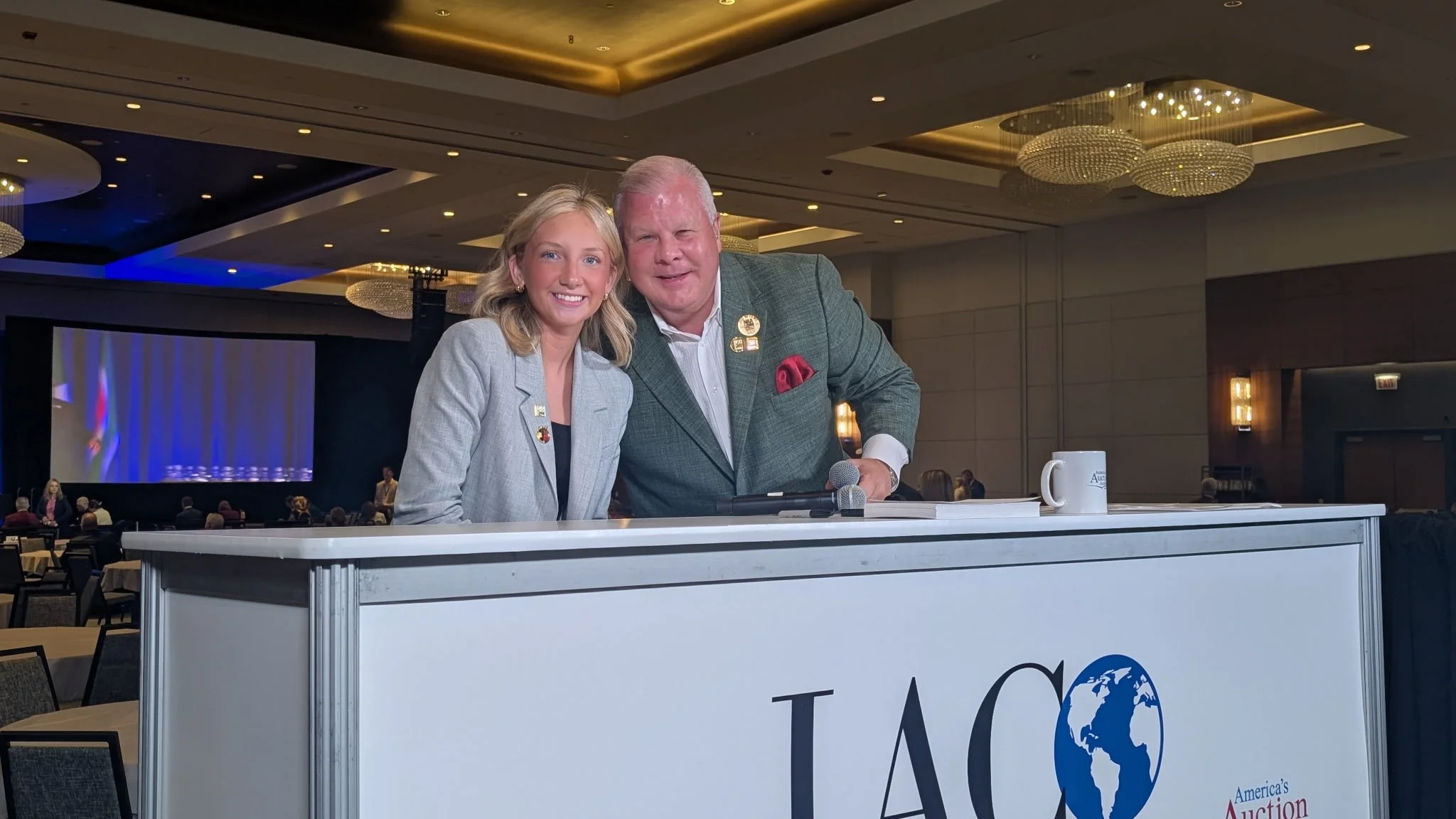 Live on stage at the International Junior Auctioneer Championship — under the lights, answering questions and sharing my story. A moment full of nerves, excitement, and pride, representing my journey and passion for the auction industry on an interna