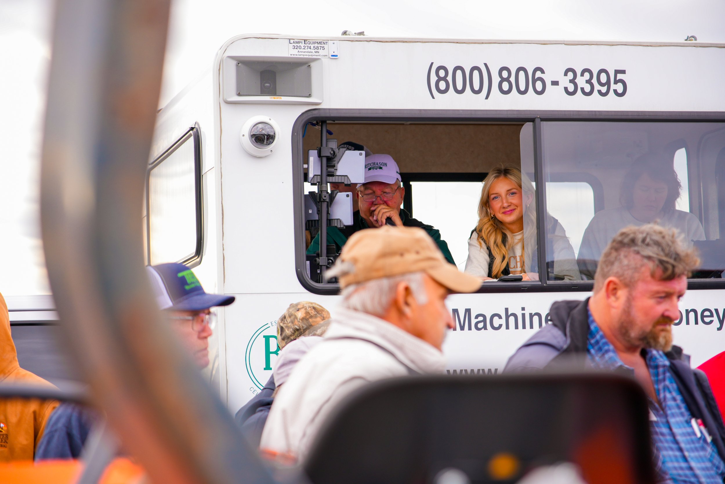 In the auction truck at Ritchason Auctioneers Inc — behind the mic, calling the action and keeping everything moving from the heart of the sale. Where focus, rhythm, and quick calls turn bids into results.
