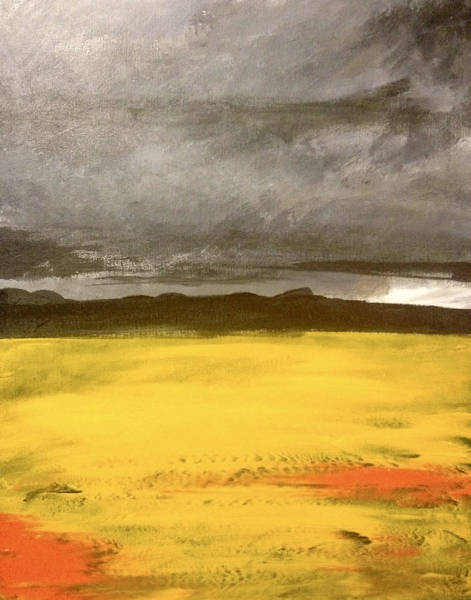 traeth mawr - mixed media - acrylic, ink & charcoal 