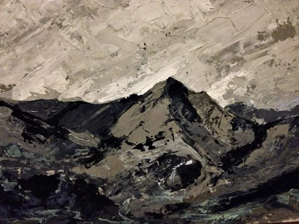Cnicht in February - acrylic on board