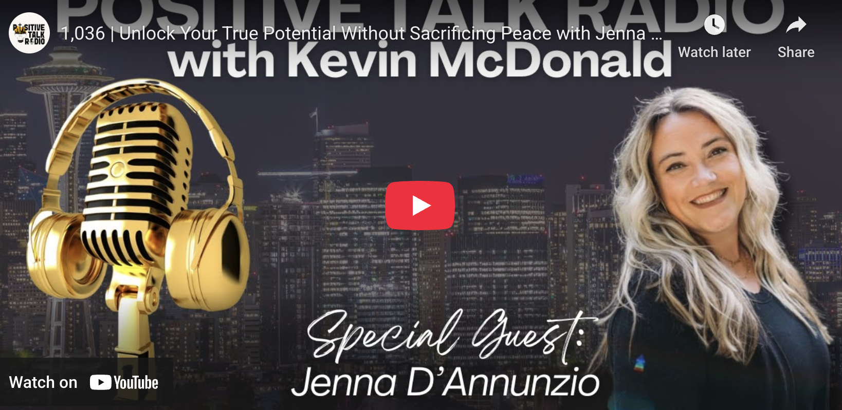 Jenna D'Annunzio featured on Positive Talk Radio with Kevin McDonald