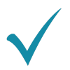 Blue checkmark symbol