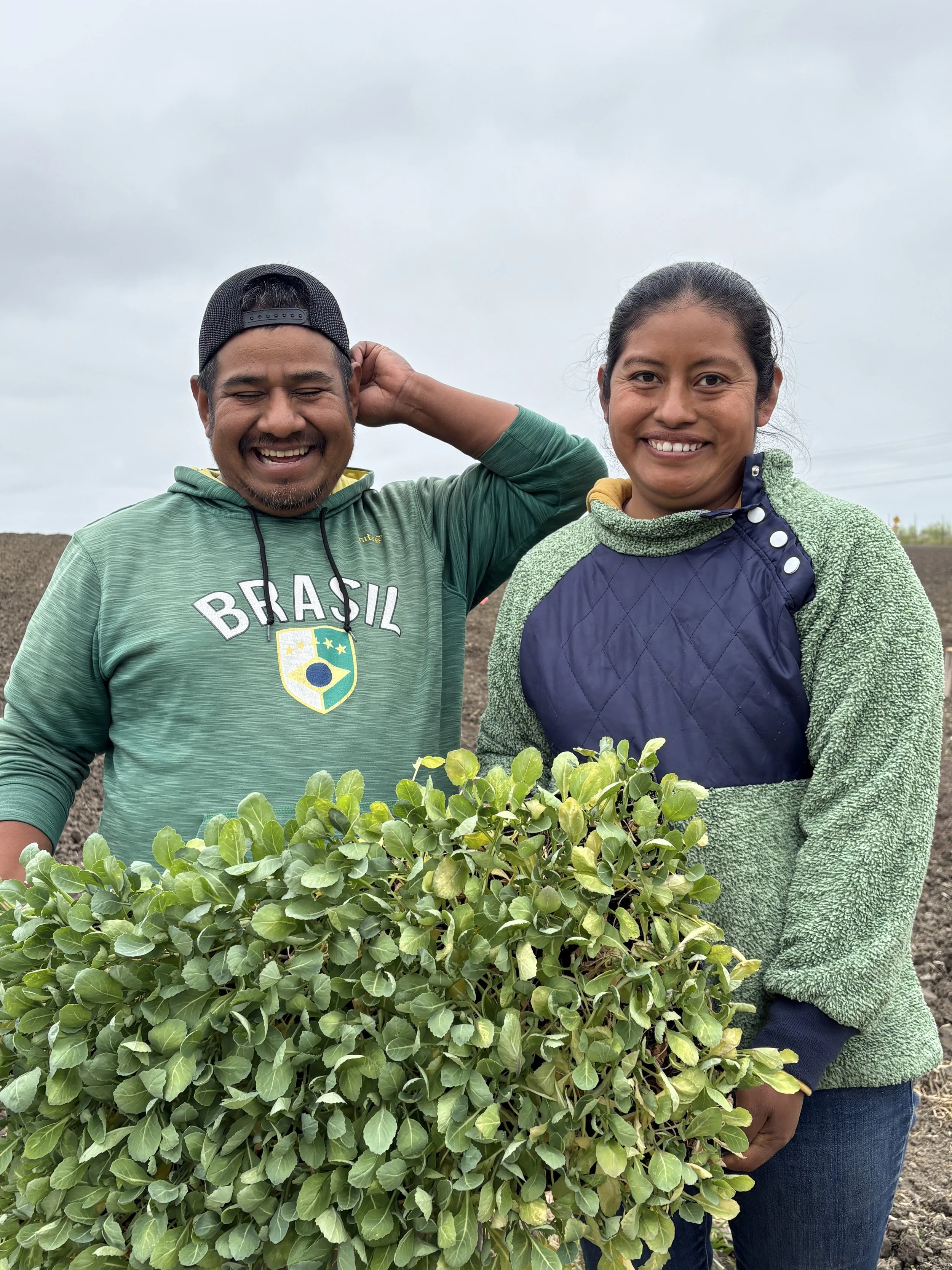 smiling farmers