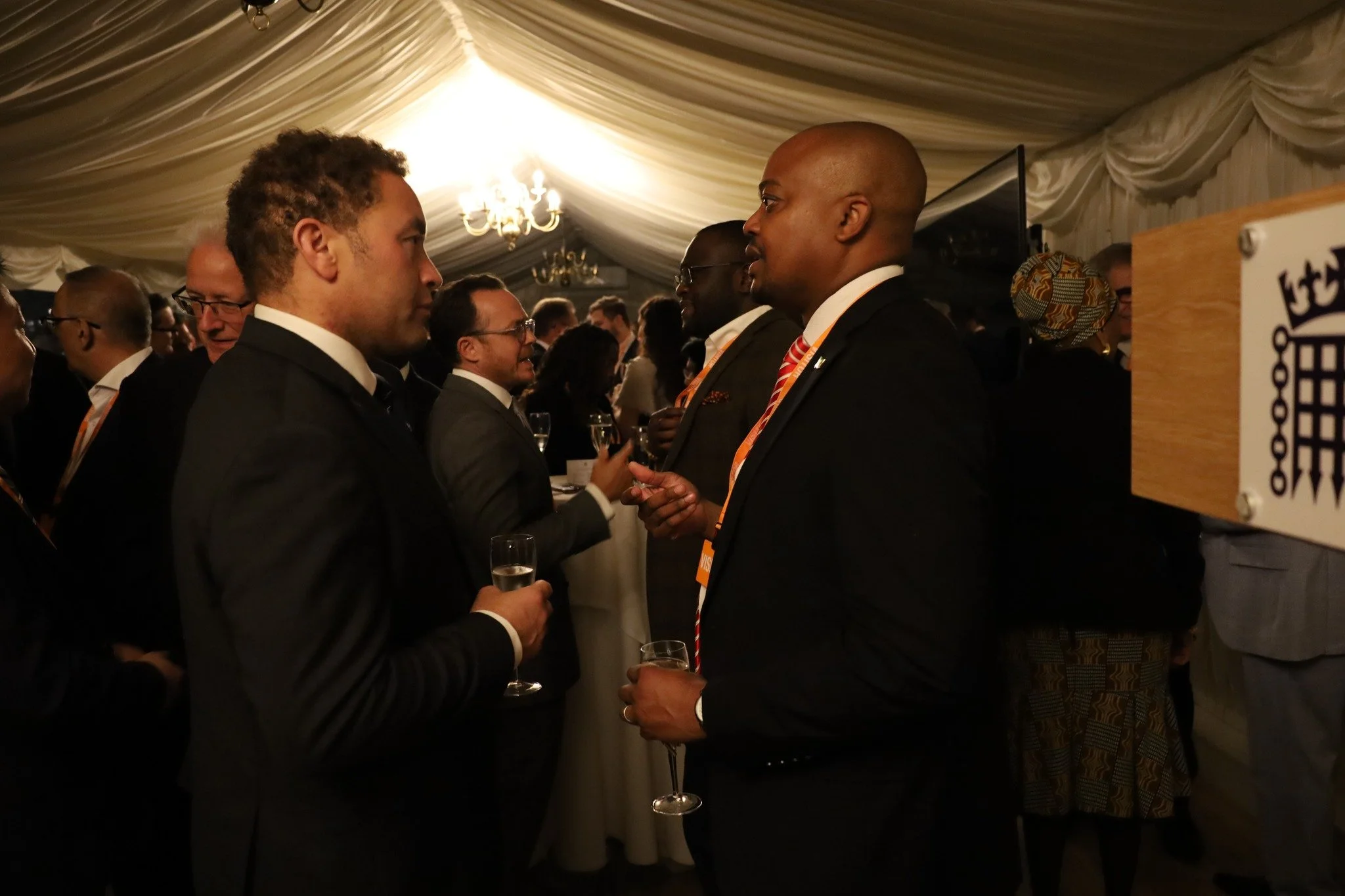UK and African business leaders in networking discussions at WABG reception