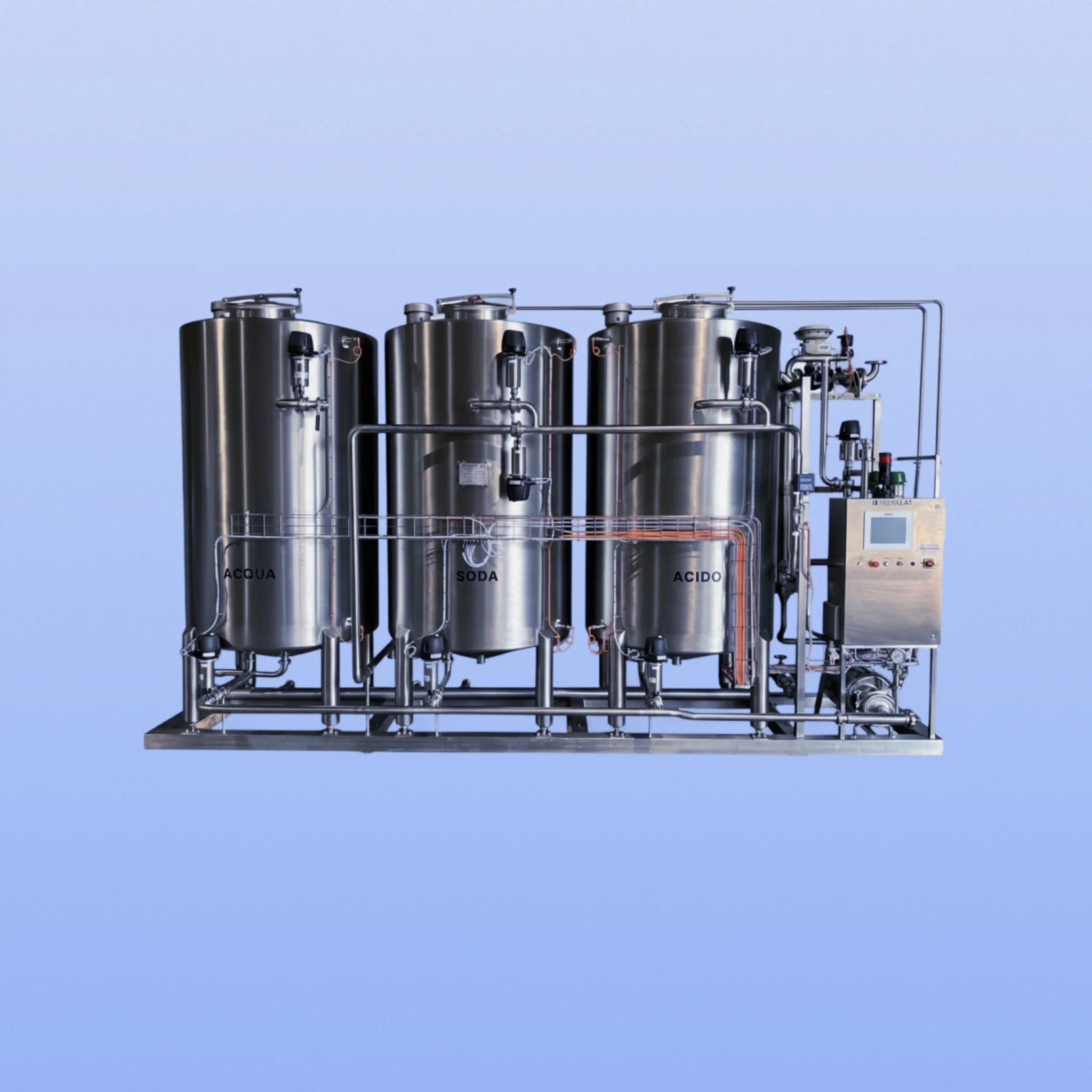 CIP systems with manual and automatic control.