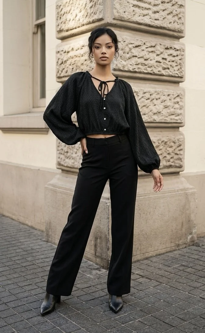 OLIVE SWISS CROP TOP