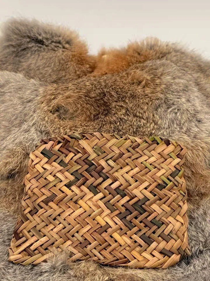 Recreating a 1919 bulrush mat from the Mattaponi Reservation.

The original piece, documented by early anthropologists, reflects the weaving traditions of Virginia&rsquo;s Algonquian tribes. As a Nansemond artist, I wanted to bring this pattern back 