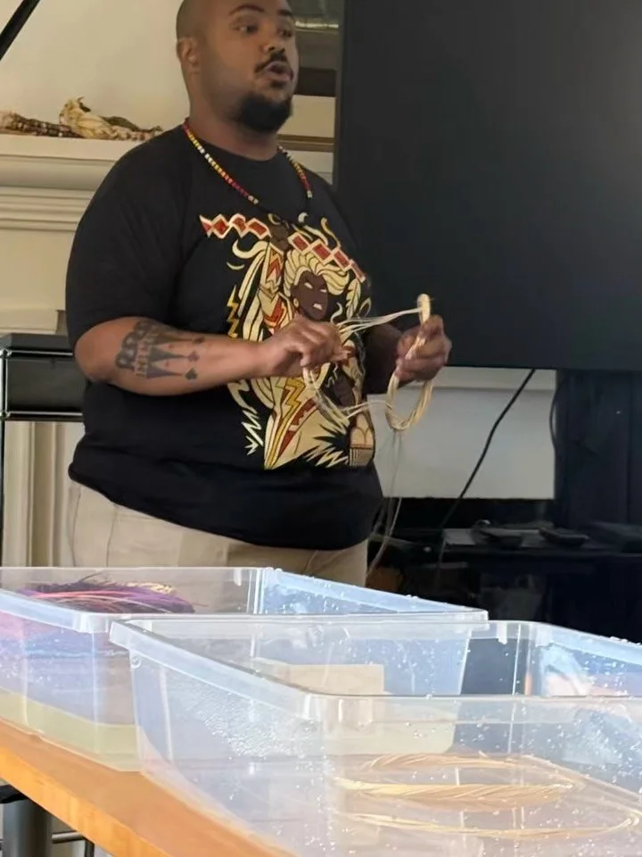 Fun day at Virginia Tech today. Huge thanks to @VT_Natives for inviting me to teach a basket weaving class. It was an amazing experience sharing knowledge, stories, and creativity with the group. I truly enjoy serving the Virginia Native community an