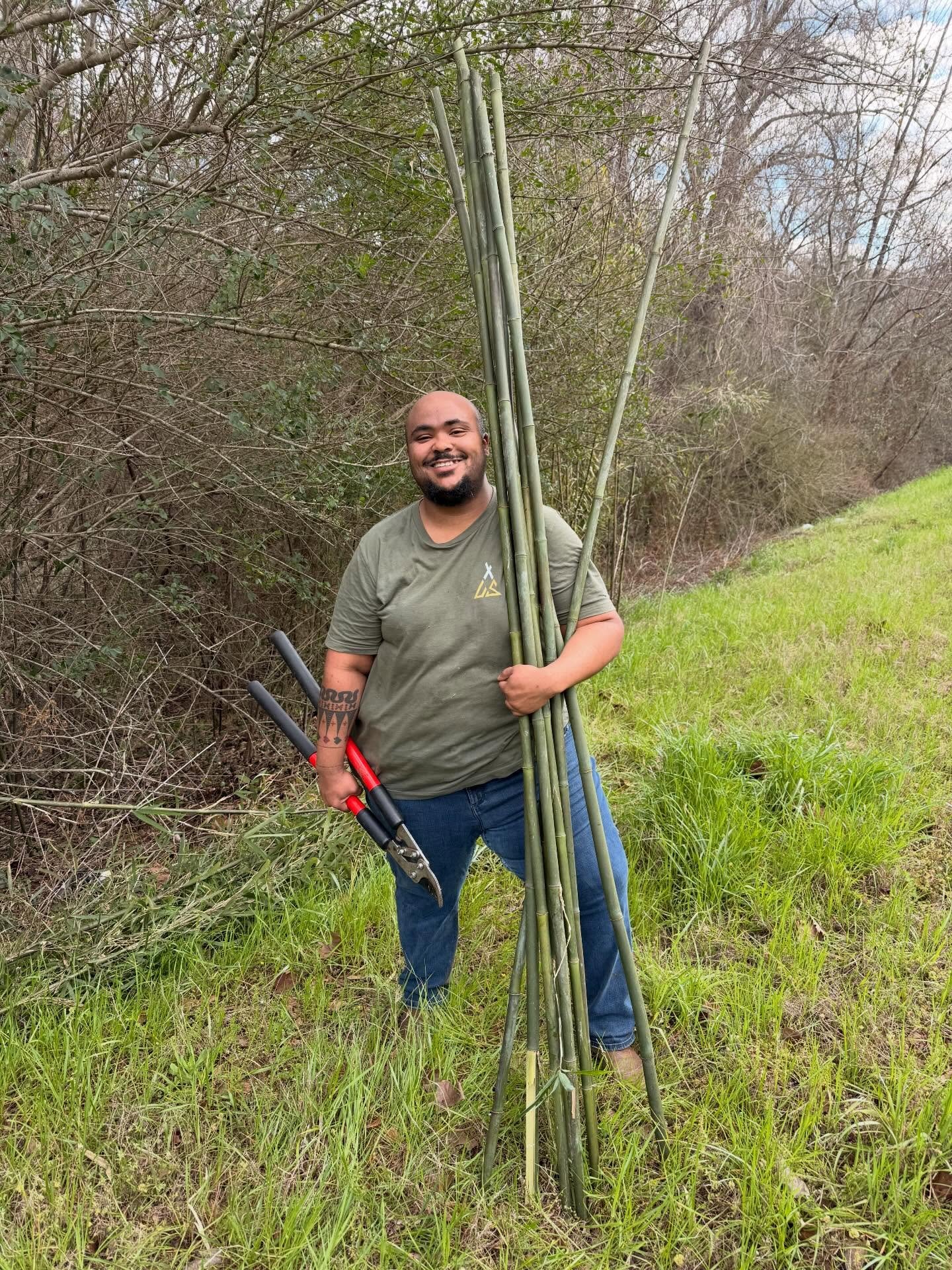 A weekend full of gathering and processing River Cane and White Oak. It was amazing. #rivercane #whiteoak