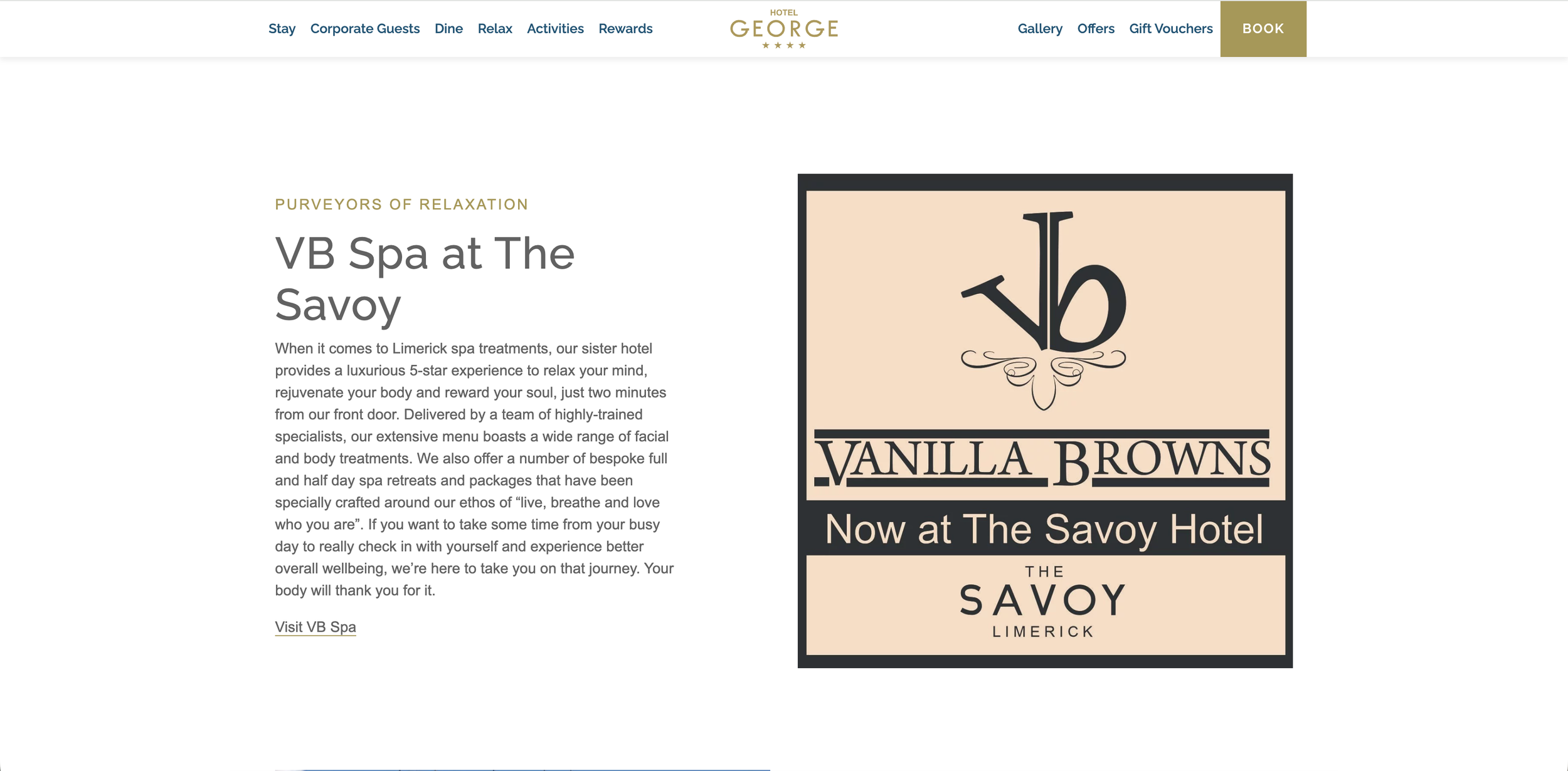 A concise, professionally crafted overview of spa facilities available in sister property The Savoy.