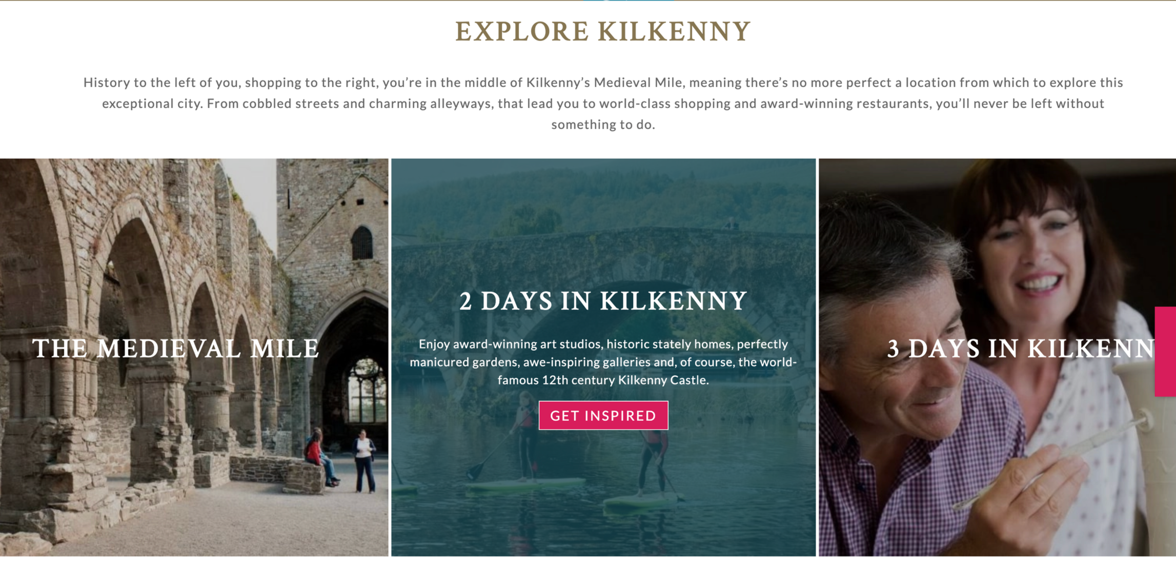 A very short overview about things to do in Kilkenny above three examples of such experiences.