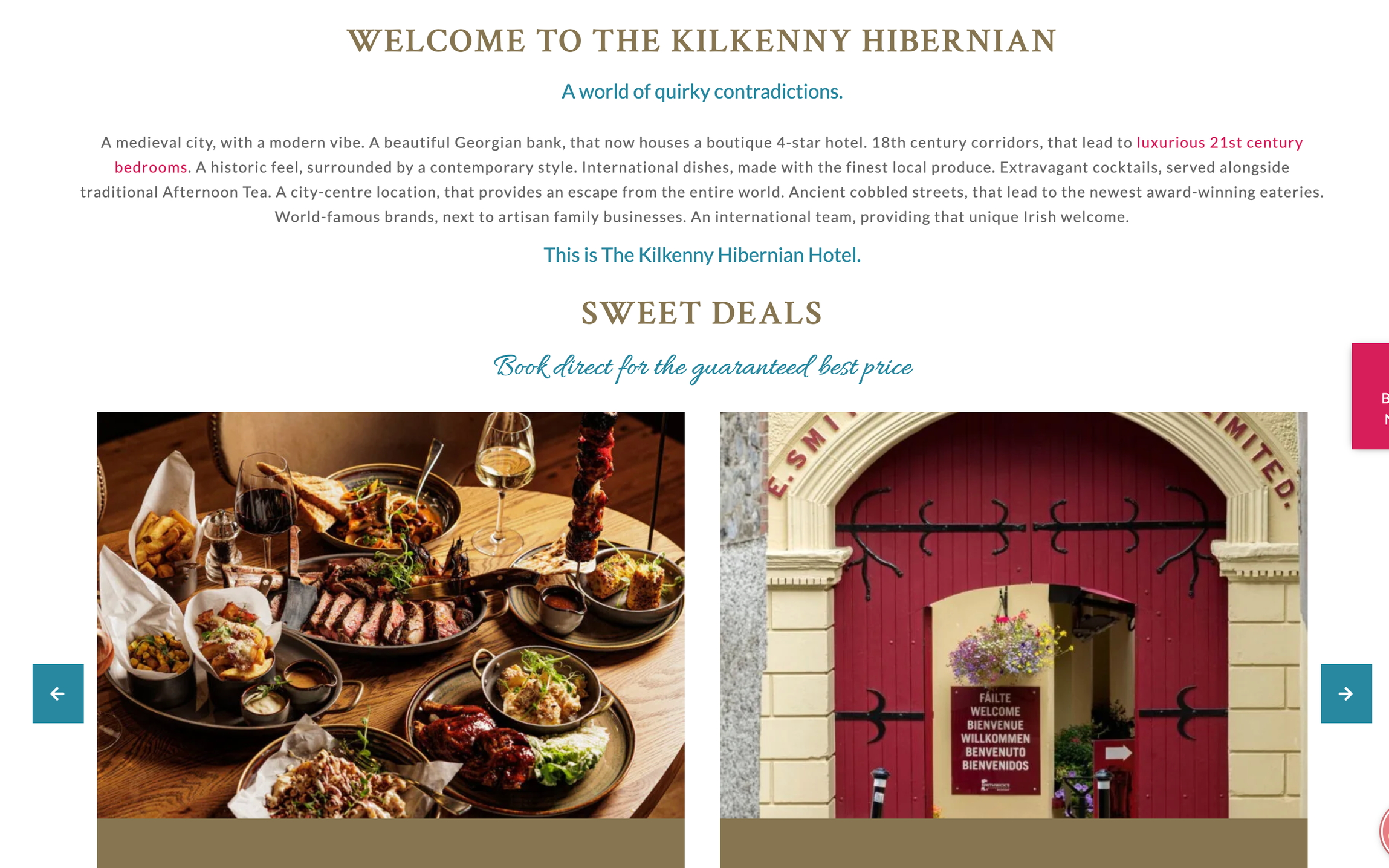 A professionally crafted introduction to the Kilkenny Hibernian alongside a selection of their food.