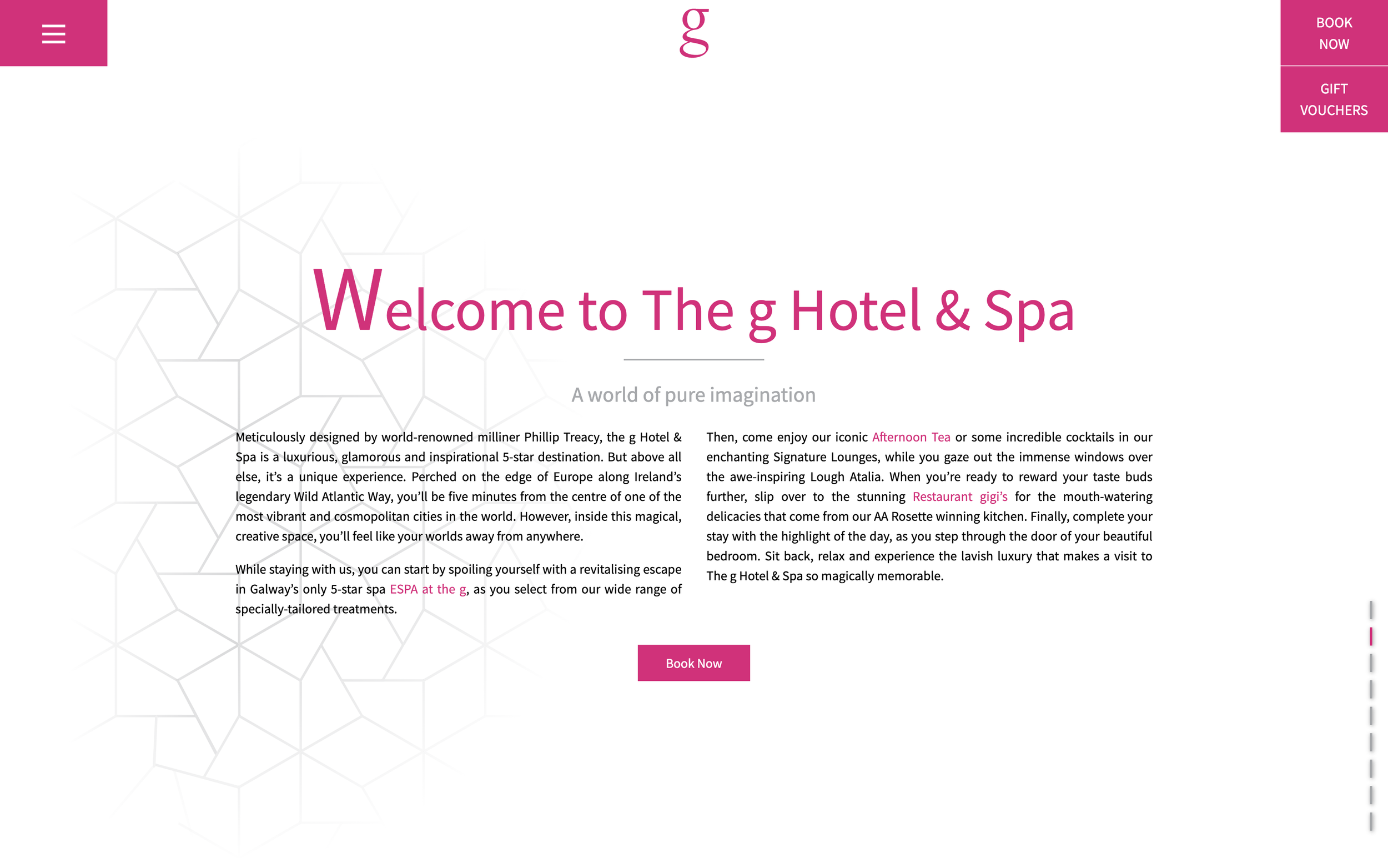 A professionally crafted text introduction to the hotel, its amenities and its focus on customers.
