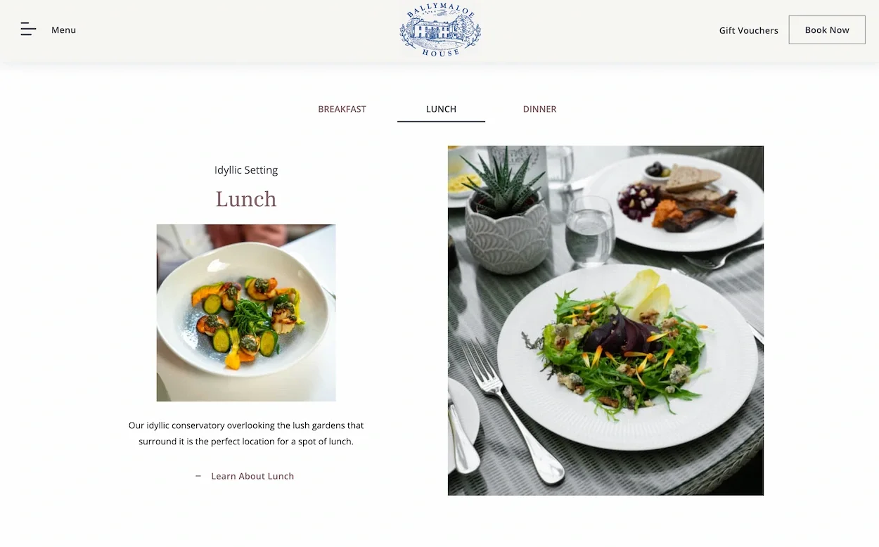 Ballymaloe House Hotel Dining Carousel.webp