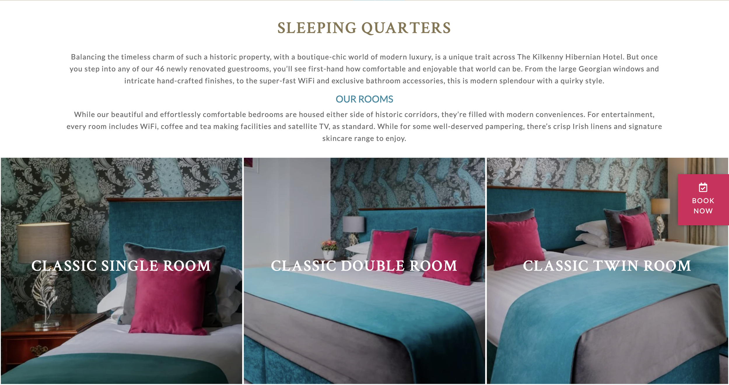 A short text overview of the accommodation available above three bright bedrooms of varying size.