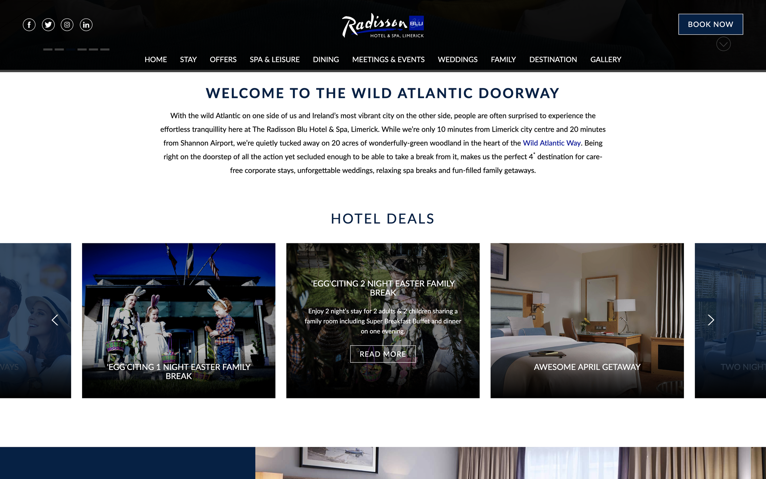 A thorough introduction to the Radisson Blu Limerick above some of the special offers available.