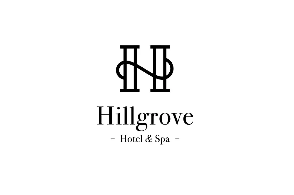 Logo of black, intertwined 'H' and 'G' above the text 'Hillgrove Hotel & Spa' on white background.