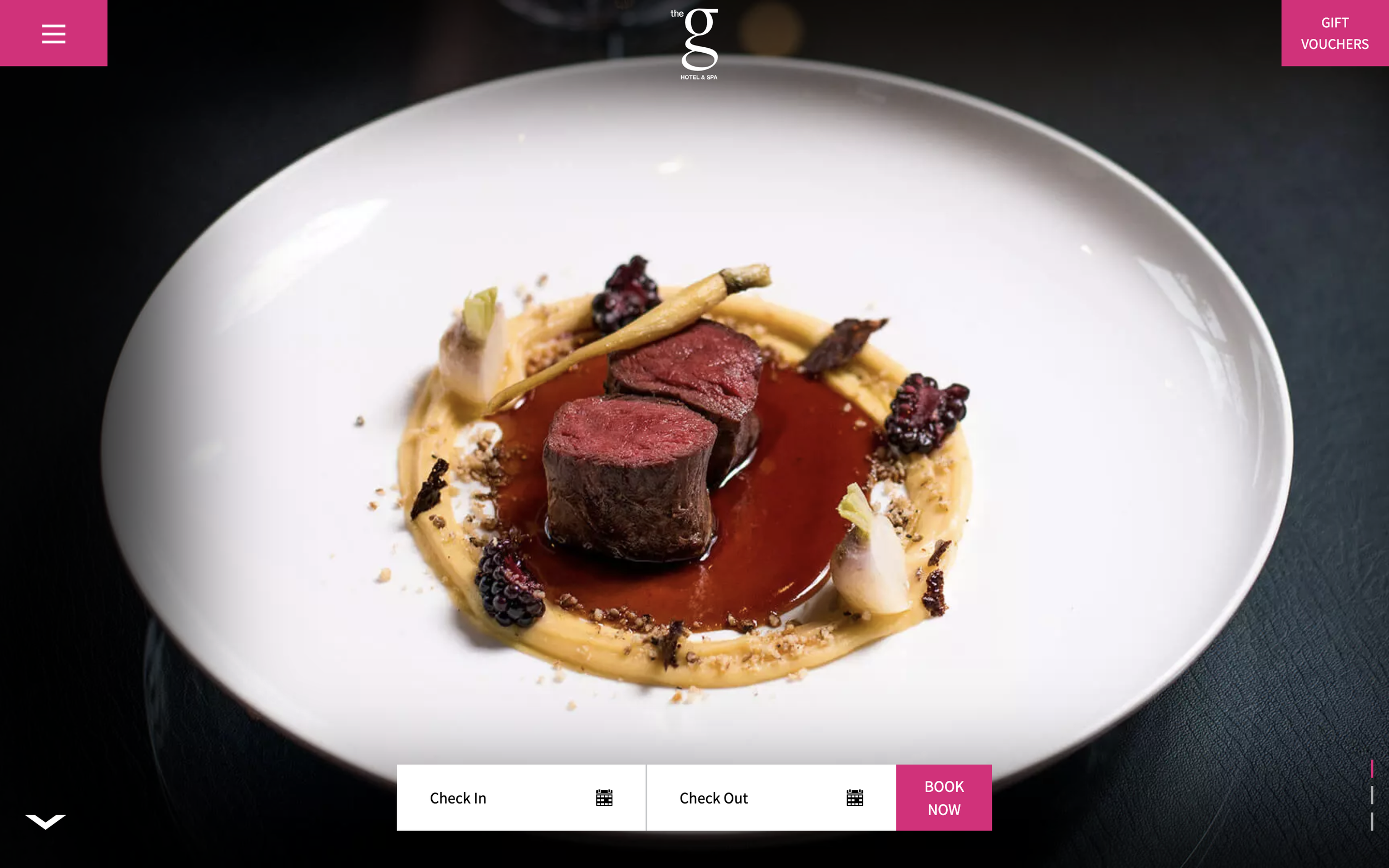 Succulent and juicy fillets steak, surrounded by mash potato on a large white restaurant plate.